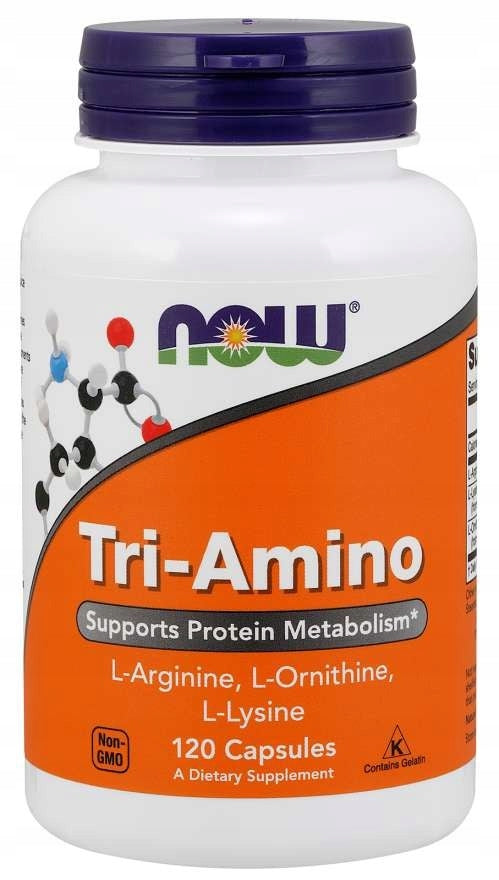 2 PIECES - NOW FOODS Tri-Amino - L-Arginine L-Ornithine L-Lysine (120 kaps)