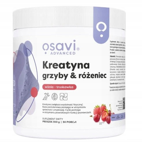 2 PIECES - OSAVI Creatine, mushrooms & rosary, cherry with strawberry (300 g)