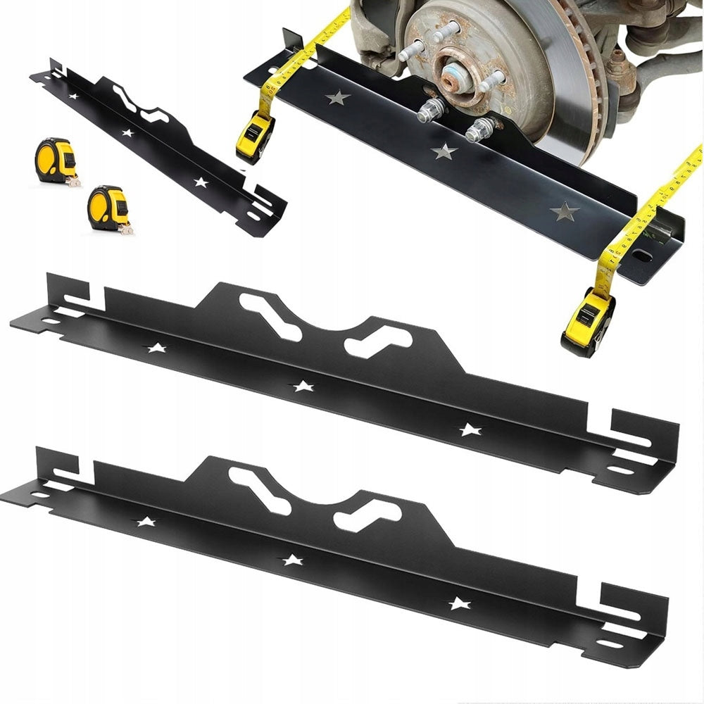 2 PLATES STAINLESS STEEL WHEEL SETTING TOOL WITH MEASURING TAPES