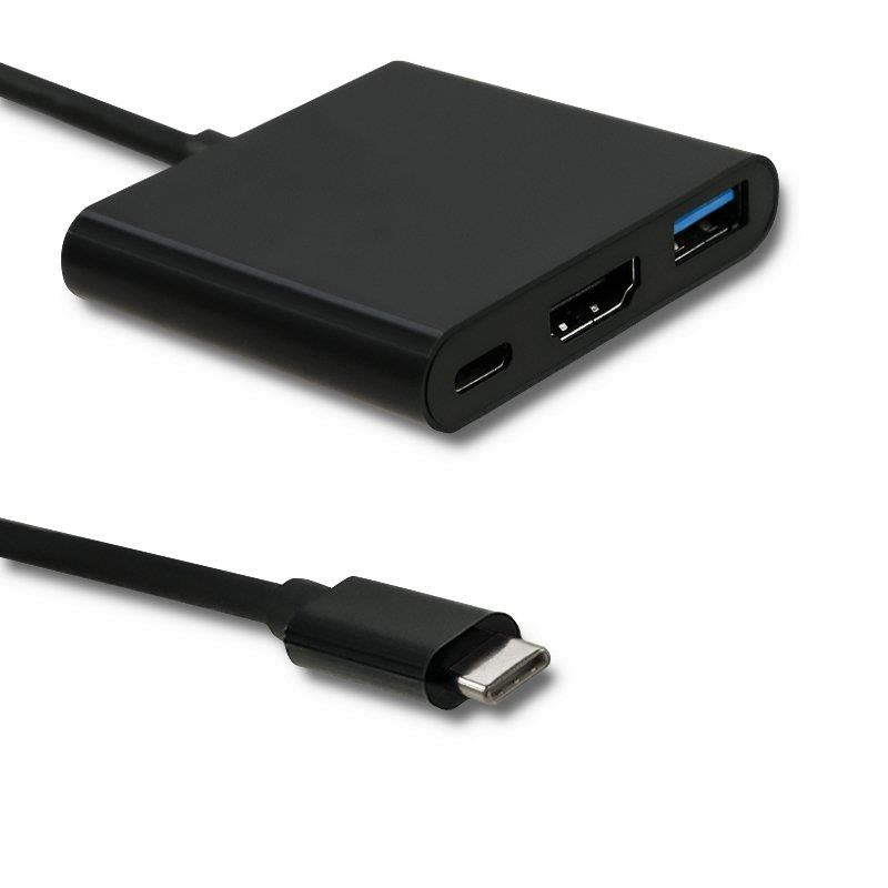2-Pack 3-in-1 USB-C Hub: 4K HDMI, USB 3.0, 100W Power Delivery Laptop Adapter