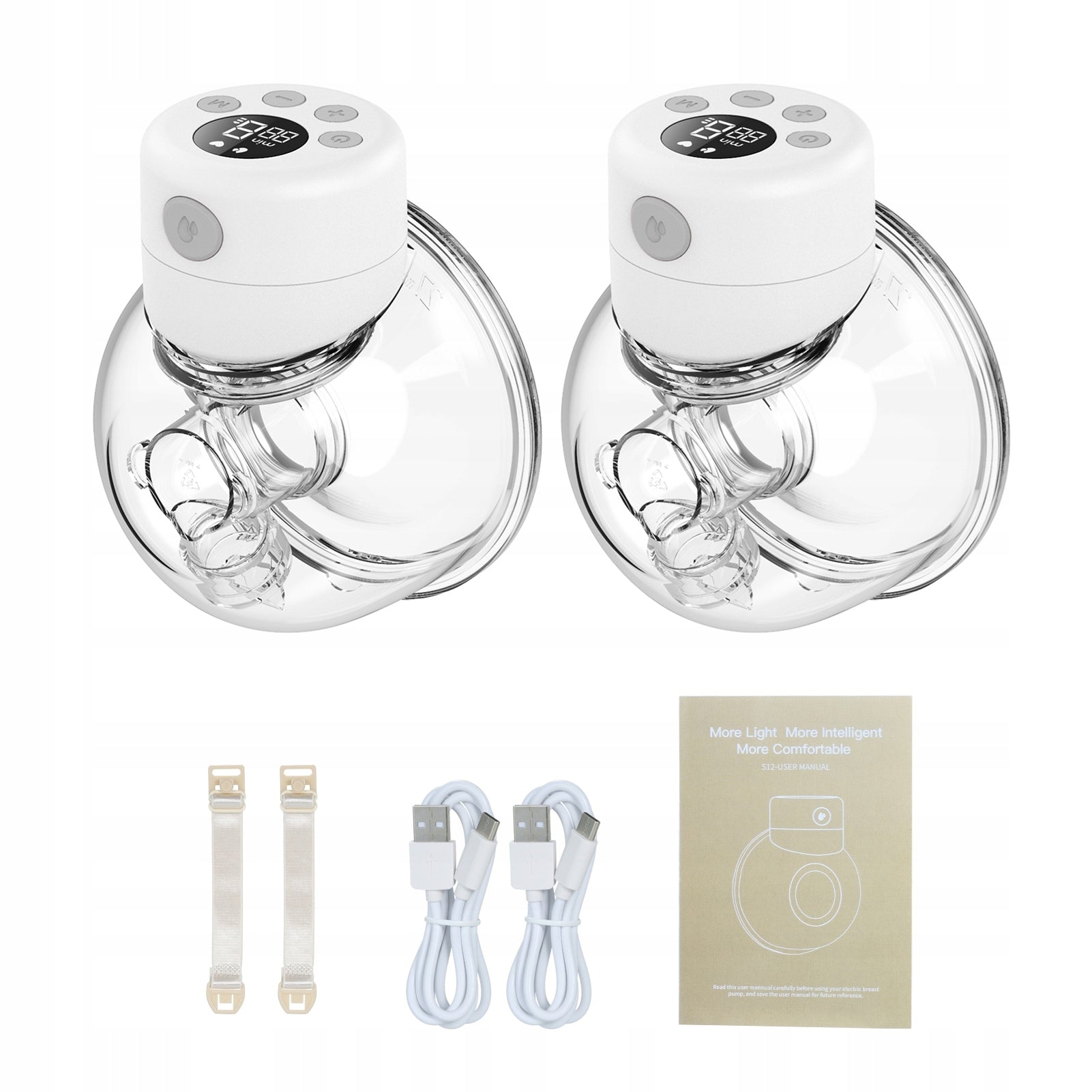 2-Pack Electric Breast Pump Quiet Invisible Hands Free EV Medical device no