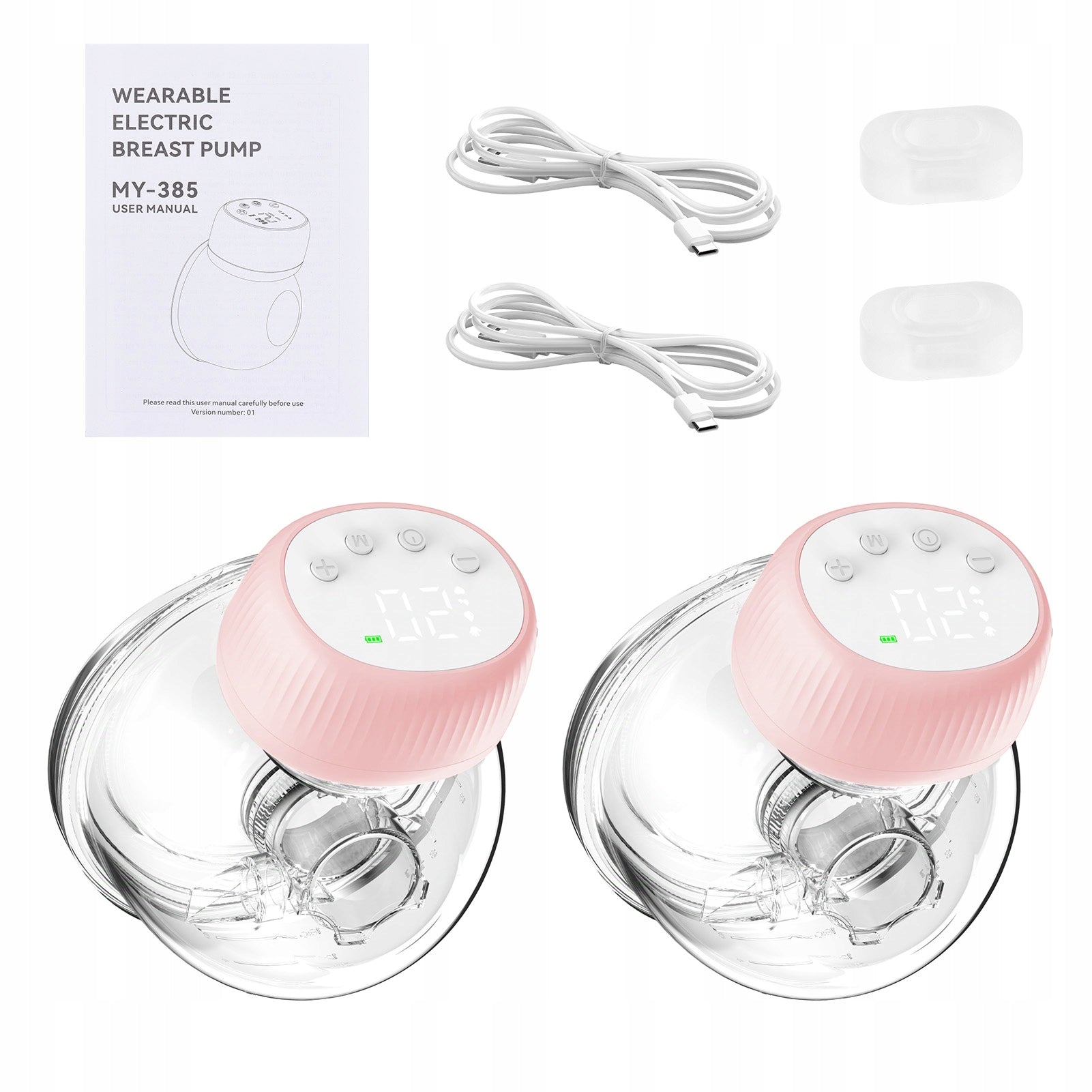 2 Pack Hands Free Wearable Pump with 4 Modes 12 Levels 10 97