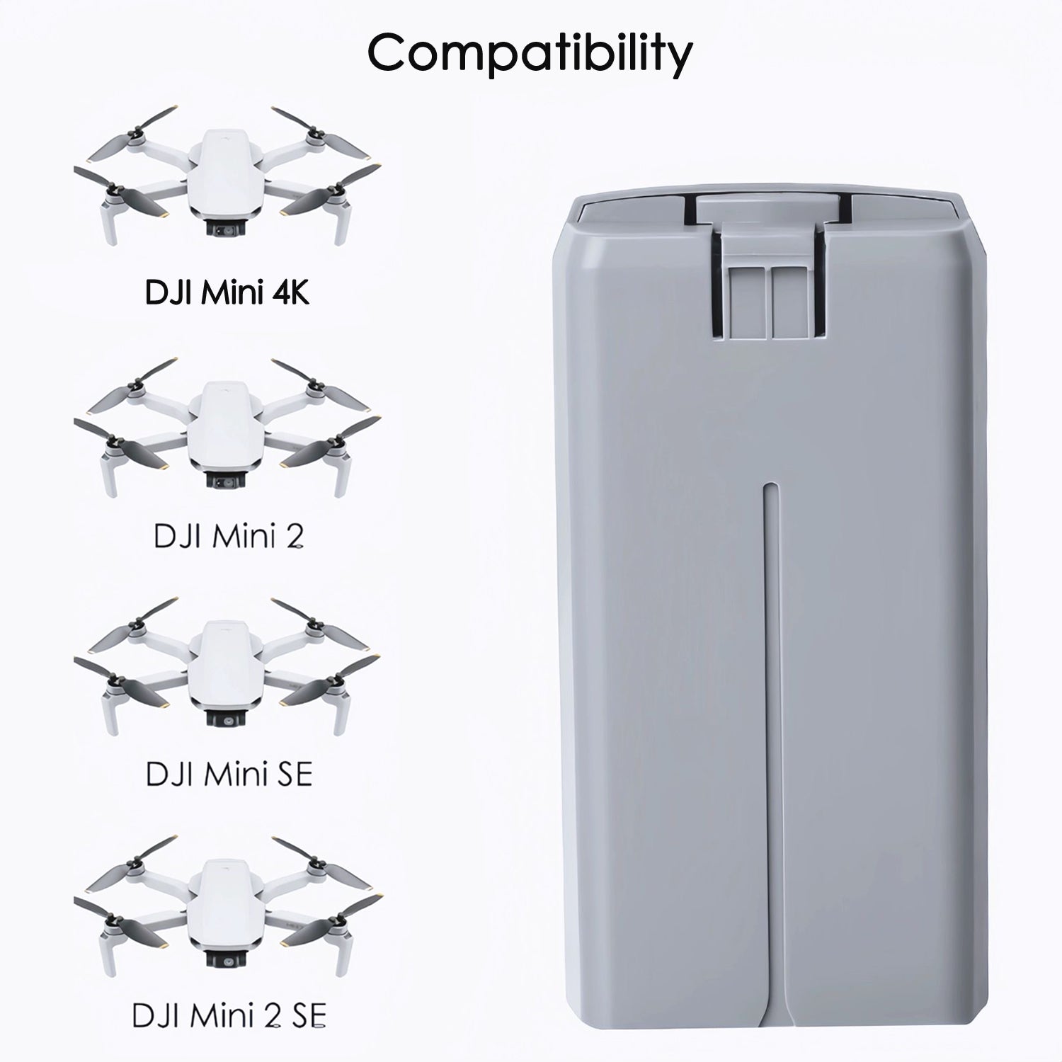 2 Pack Rechargeable Battery for DJI Mini 2 / SE / 2SE / Mini 4k 2400mAh Drone Manufacturer code E5916734589