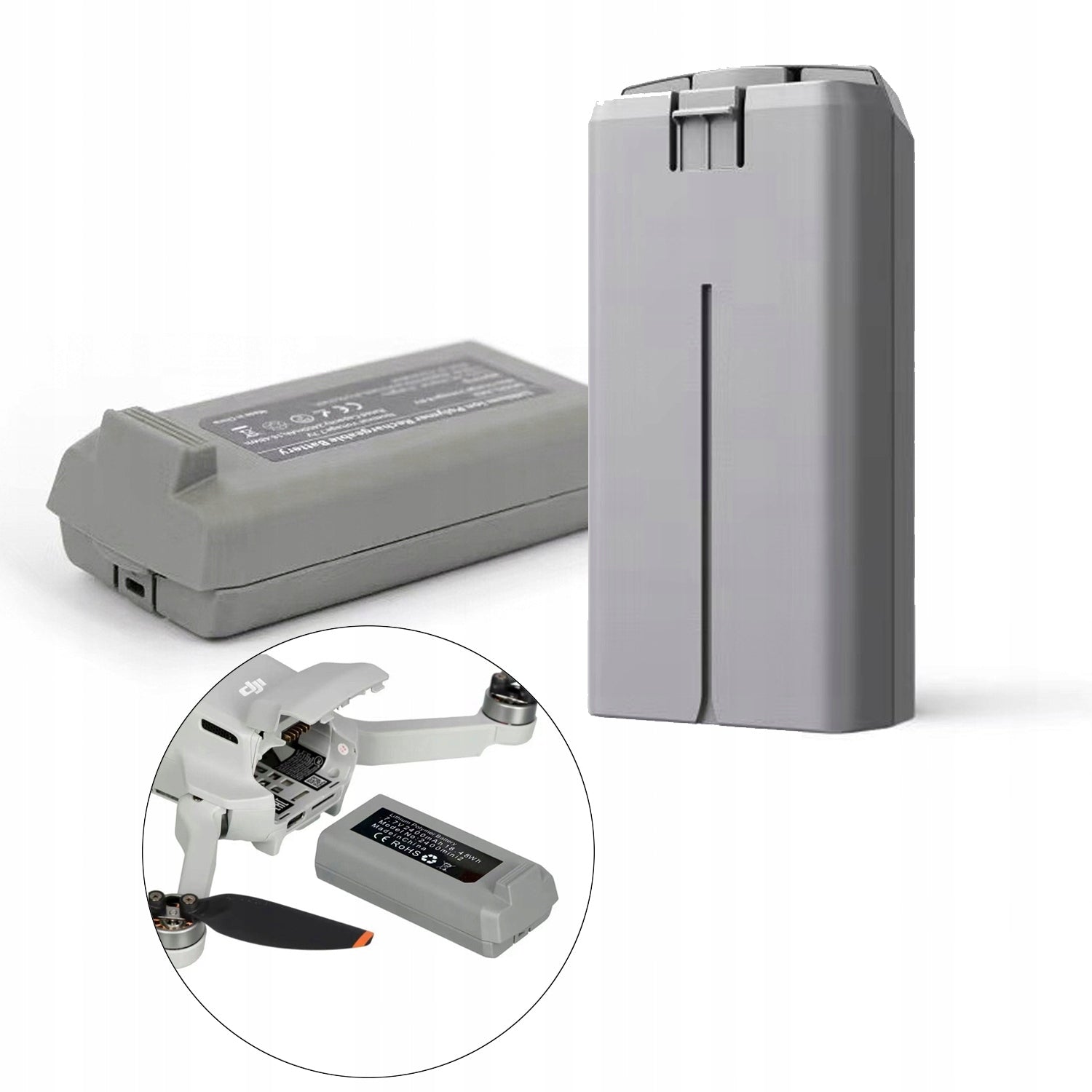2 Pack Rechargeable Battery for DJI Mini 2 / SE / 2SE / Mini 4k 2400mAh Drone