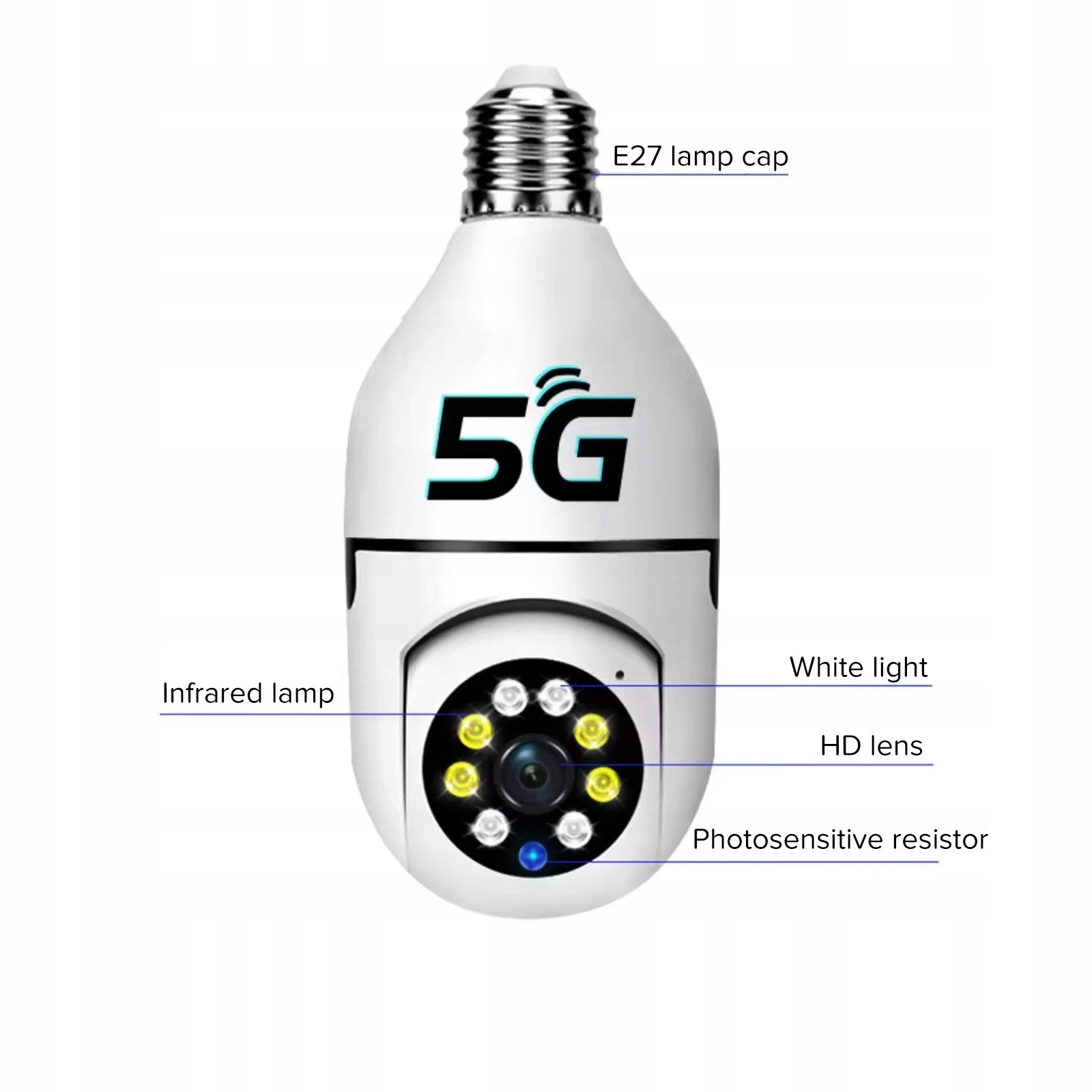 2-Pack WiFi Camera Outdoor Camera with Bulb Model Camera