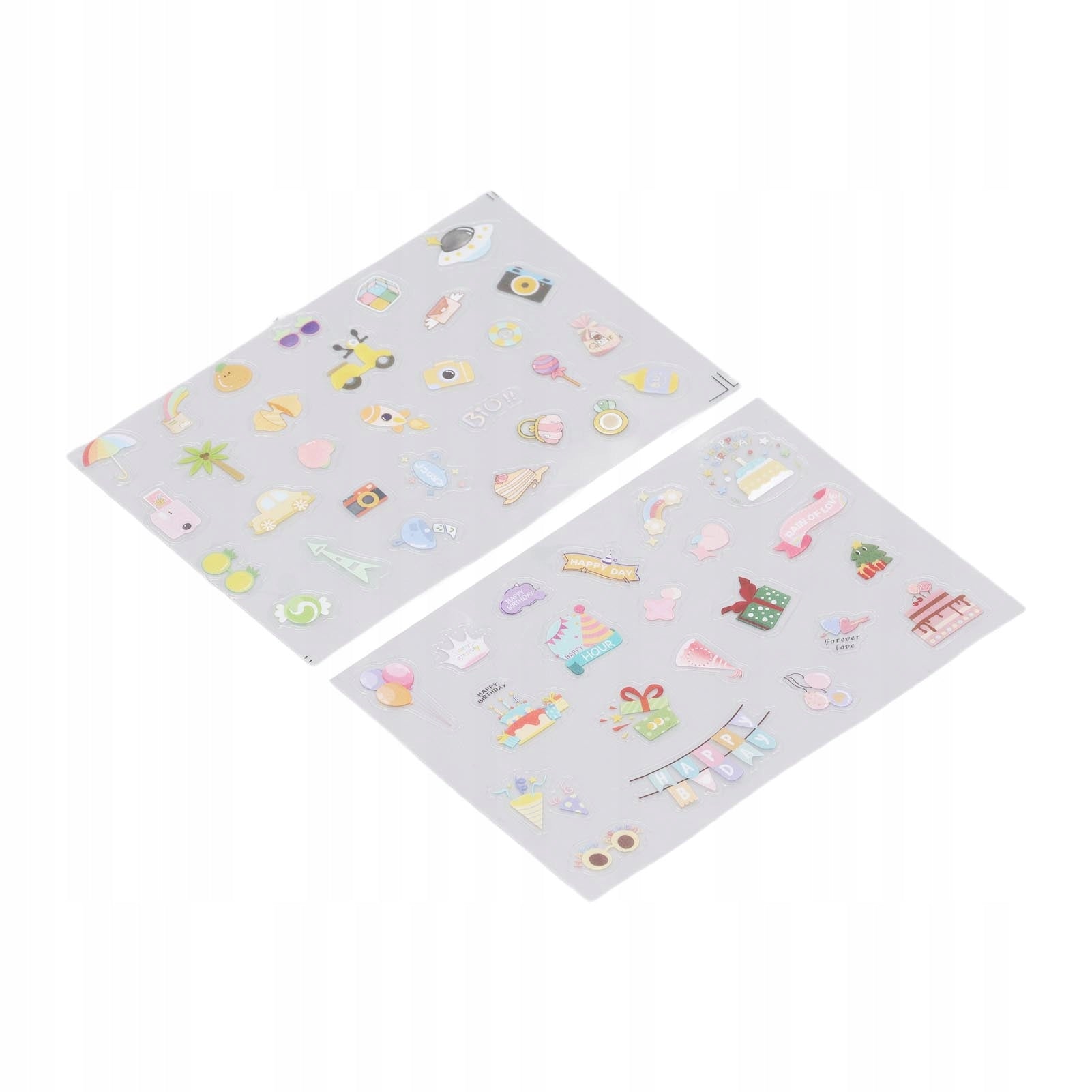 2 Pcs Decorative Stickers Cute Cartoon Self Adhesive Sticker 2Z Brand no brand