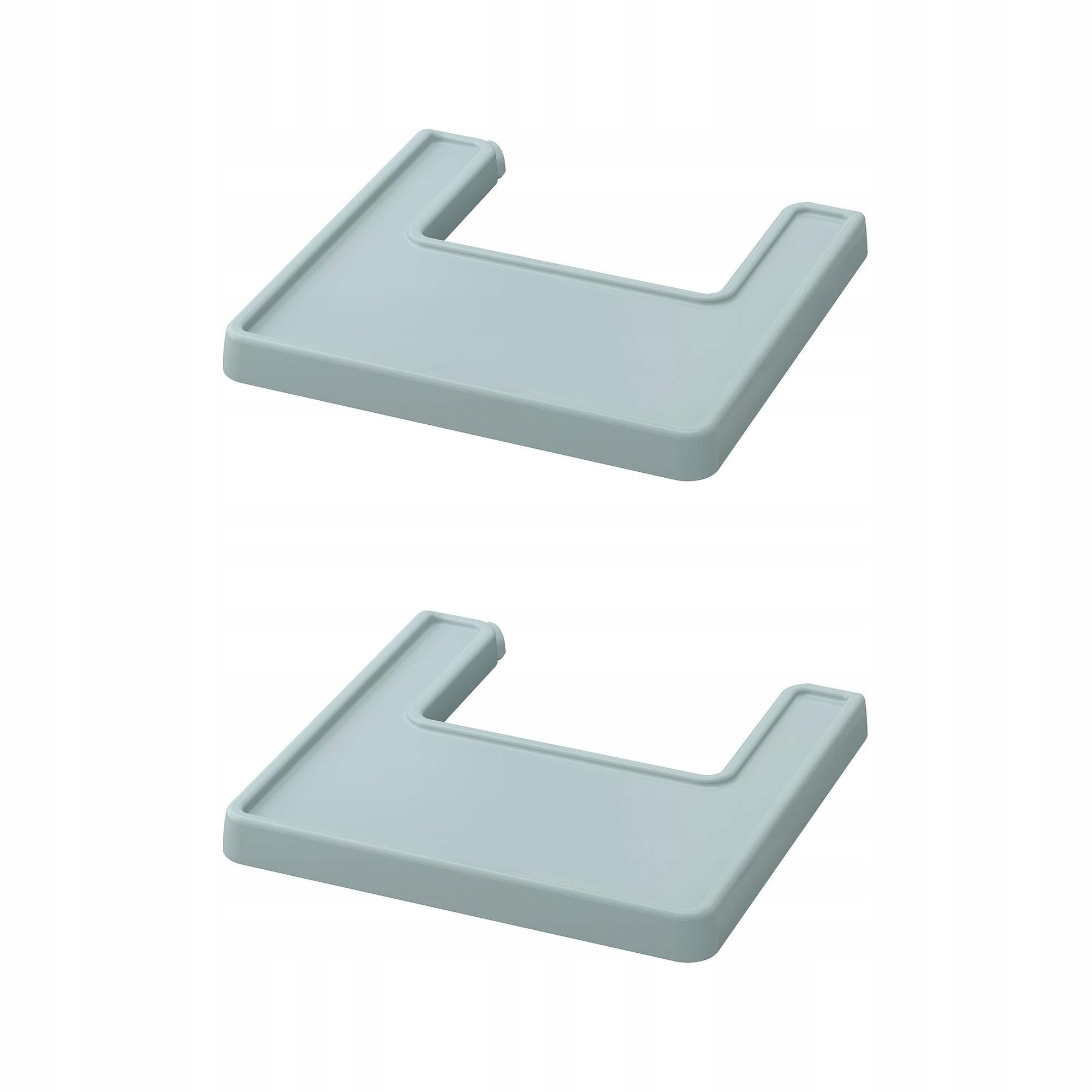 2 Pcs Gray Blue Feeding Chair Tray