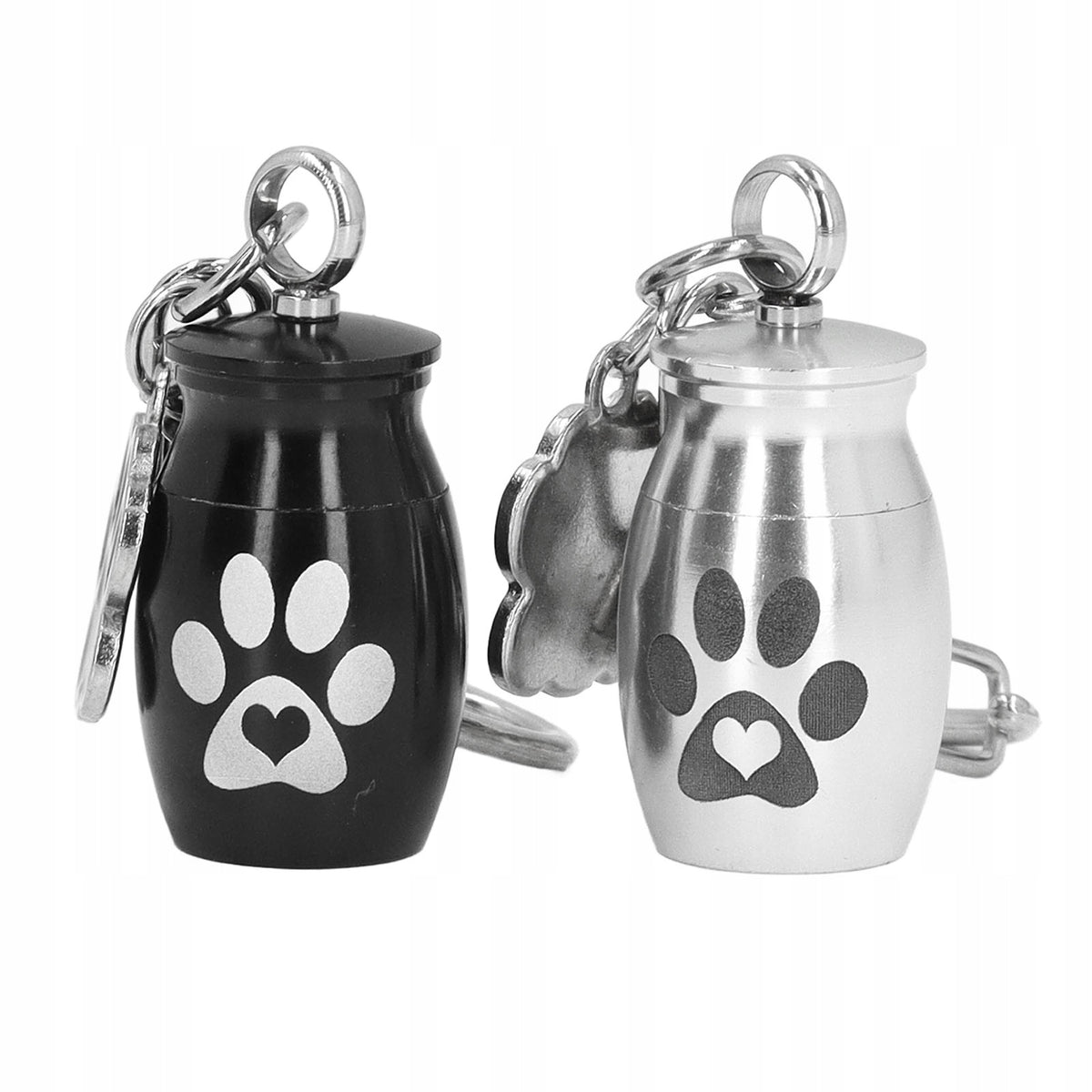 2 Pcs Pet Urns Dog Keychain Cat with Bags up to 21