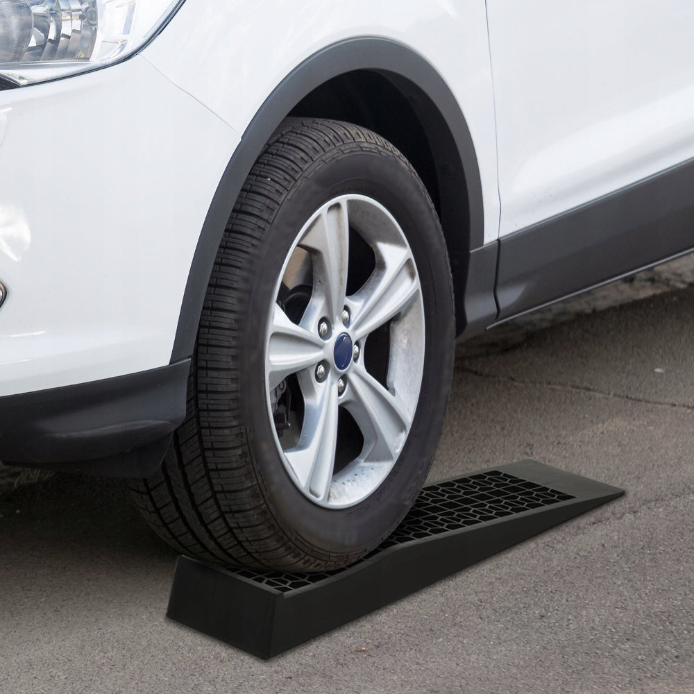 2-Piece Threshold Overrun Set, Rubber Overrun, 70x20x8 cm, Black Brand no brand