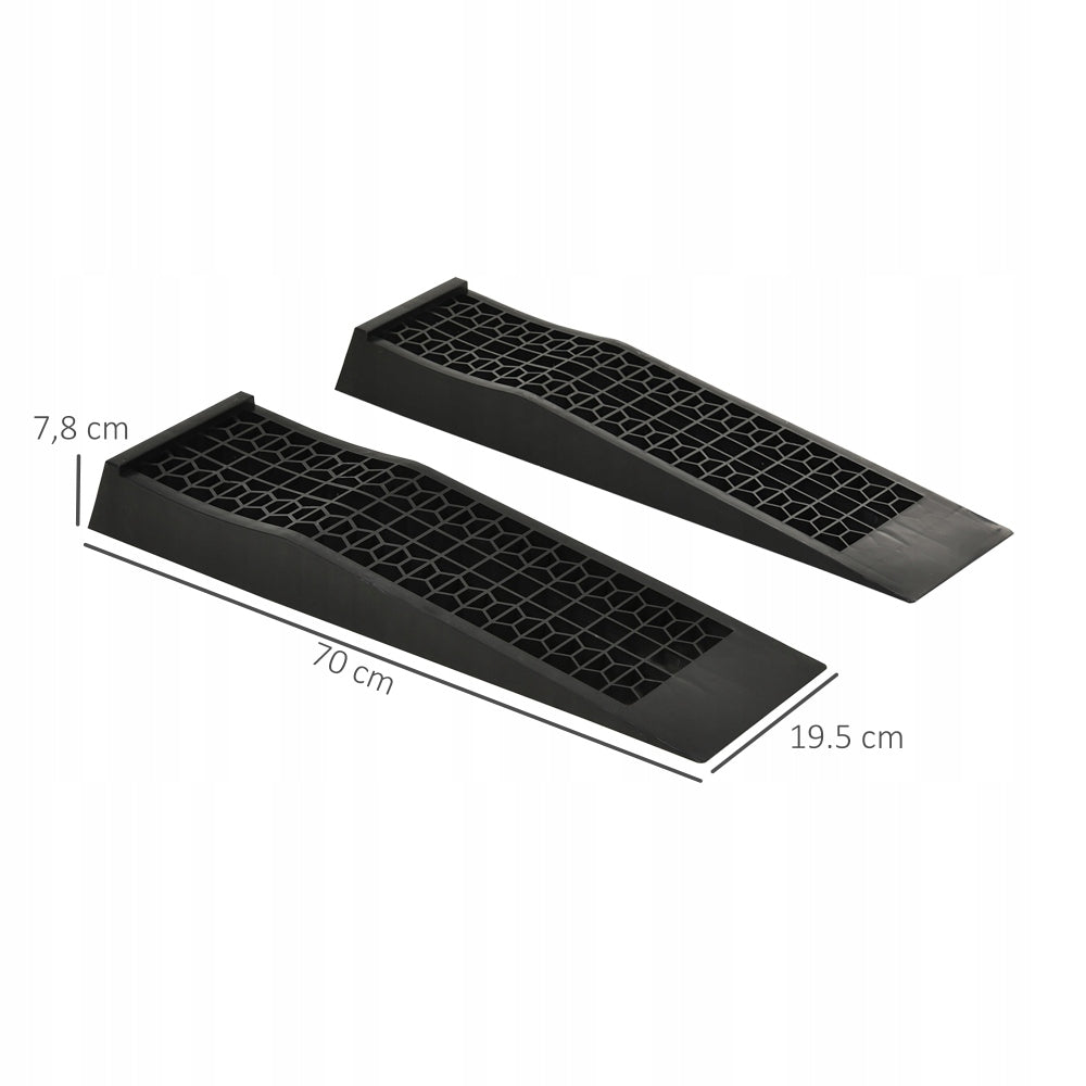 2-Piece Threshold Overrun Set, Rubber Overrun, 70x20x8 cm, Black Manufacturer code jjd02512