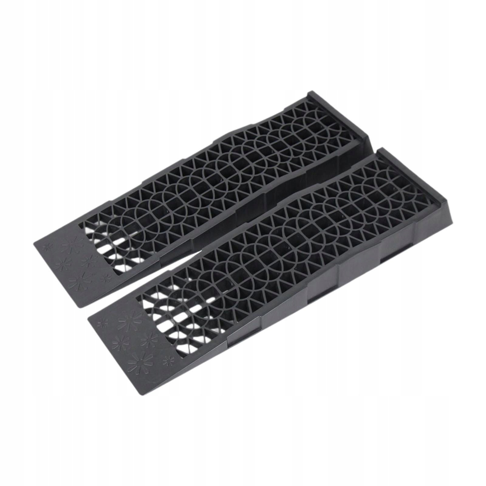 2 Pieces Car Ramps Portable Home Garage Use for Low Chassis Flower Texture