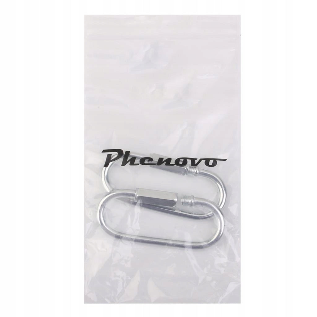 2 Pieces Durable Silver Iron Carabiner Pendant Carrier 400KG For Swing Brand no brand