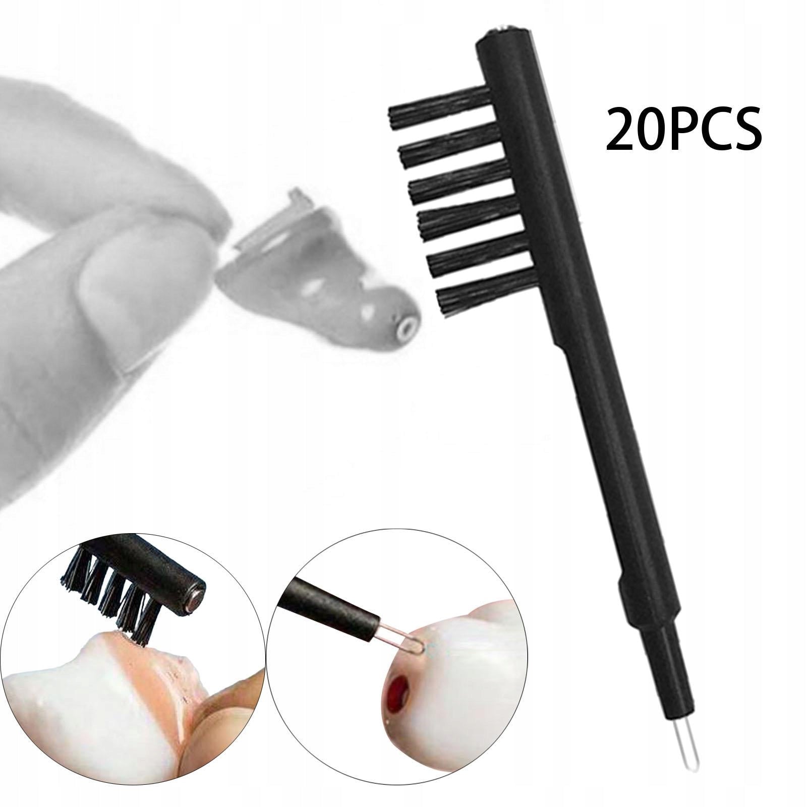 2 Pieces Hearing Aid Cleaning Brushes Hearing Aid Six Hole Brush