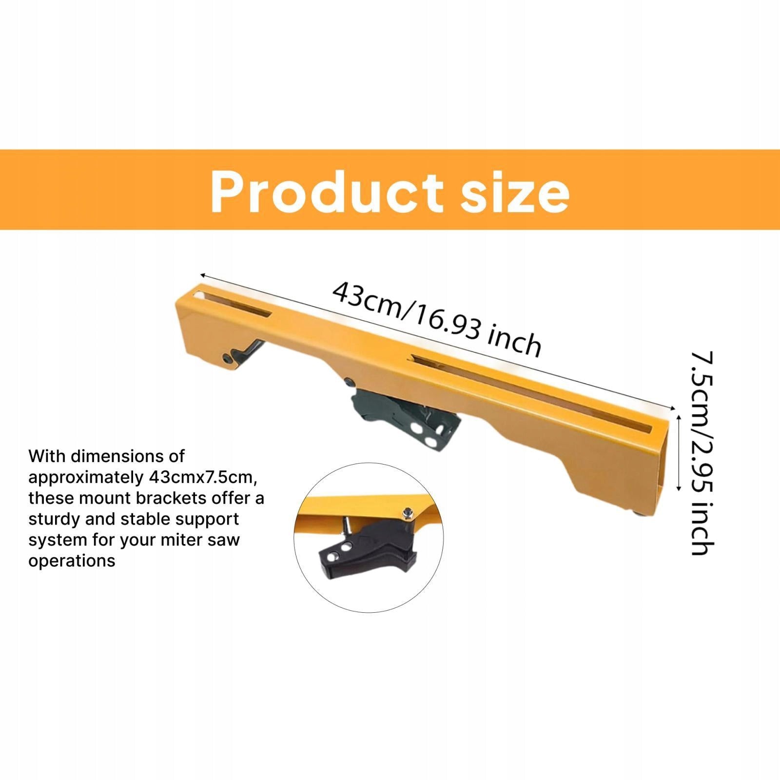 2 Pieces Miter Saw Mount Brackets Mounting Brackets Replacement Part Stand Brand no brand