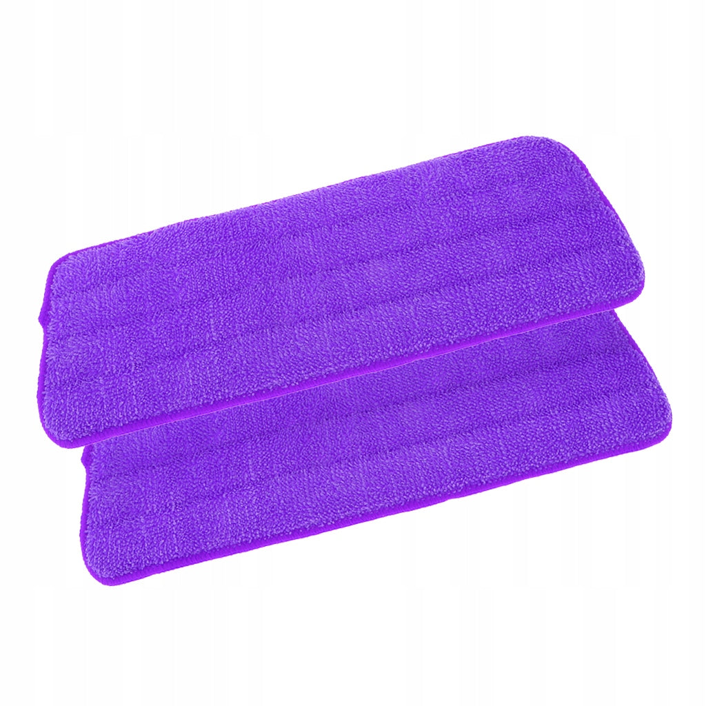 2 Pieces Polyester Fiber Free Hand Washing Spray Mop Cloth Purple Packaging status original