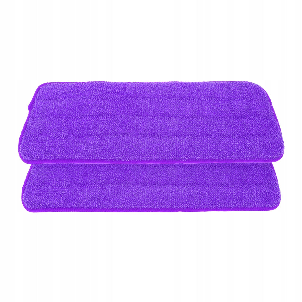 2 Pieces Polyester Fiber Free Hand Washing Spray Mop Cloth Purple