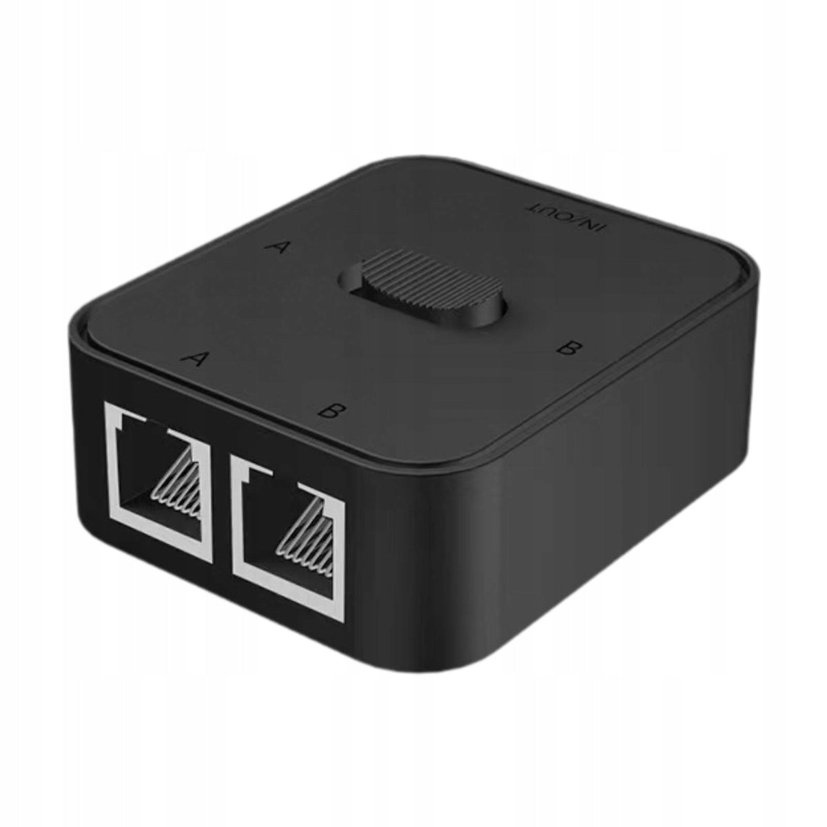 2 Port Gigabit Network Switch Compact Multifunction Two Port LAN Hub Black Manufacturer no brand