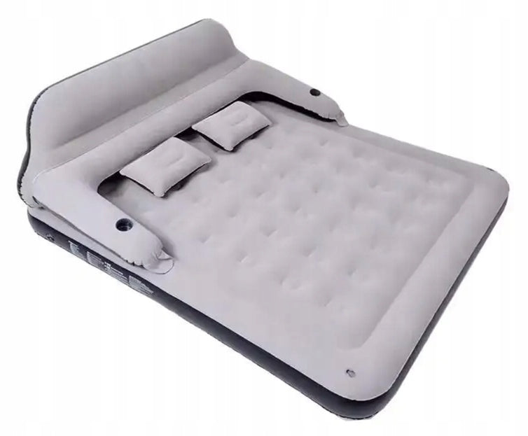 2-SEATER QUEEN SIZE INFLATABLE MATTRESS WITH BACKREST + PUMP + REPAIR KIT Packaging status original