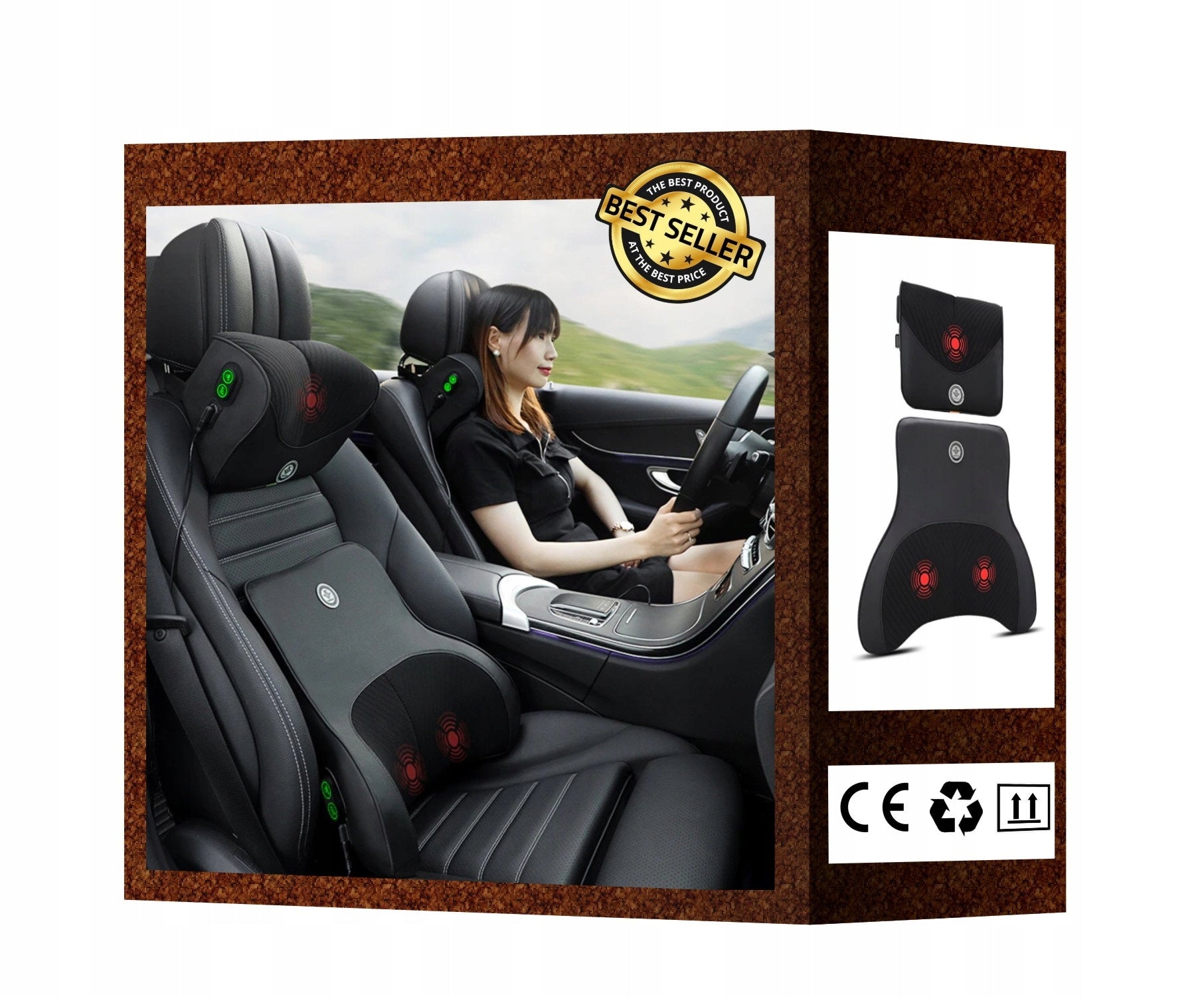 2 Shiatsu Back Neck Massage Pillows
