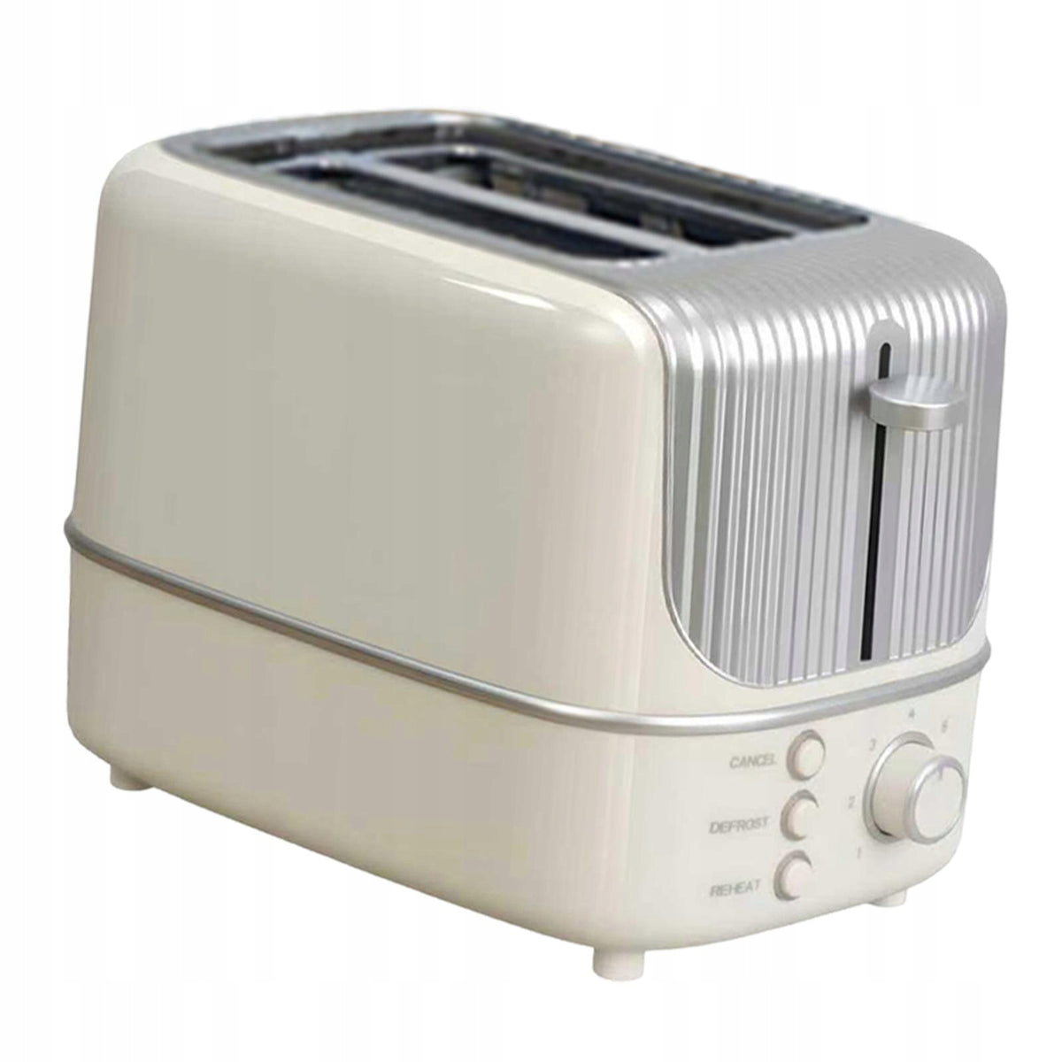 2 Slice Toaster, Bread Toaster Automatic for Breakfast Sandwich Beige