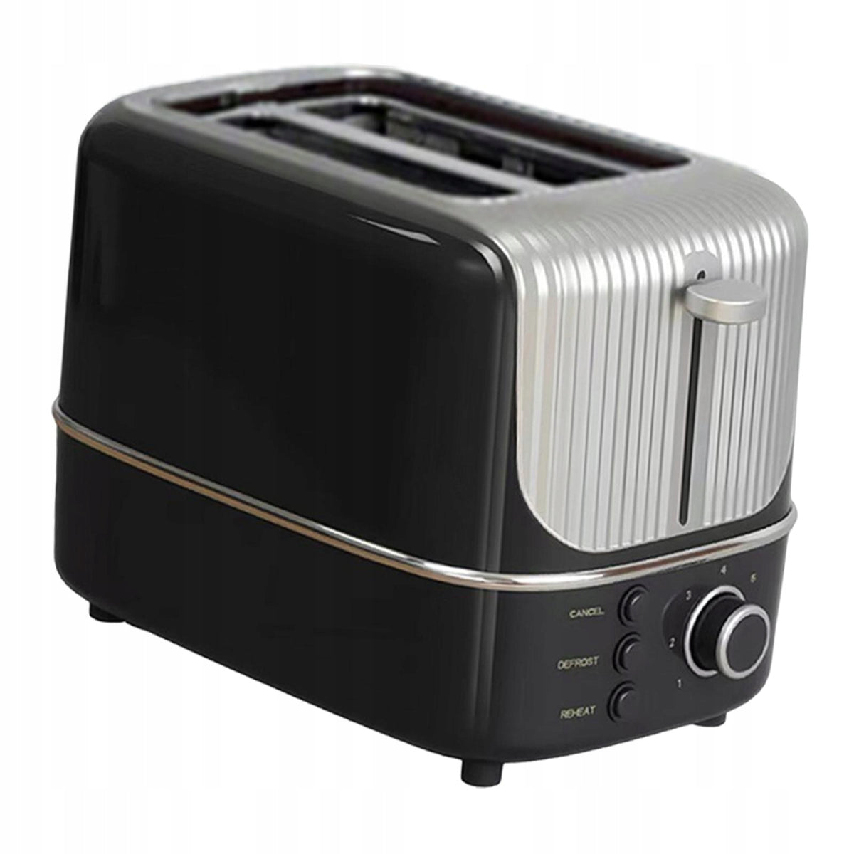 2 Slice Toaster, Bread Toaster Automatic for Breakfast Sandwich Black