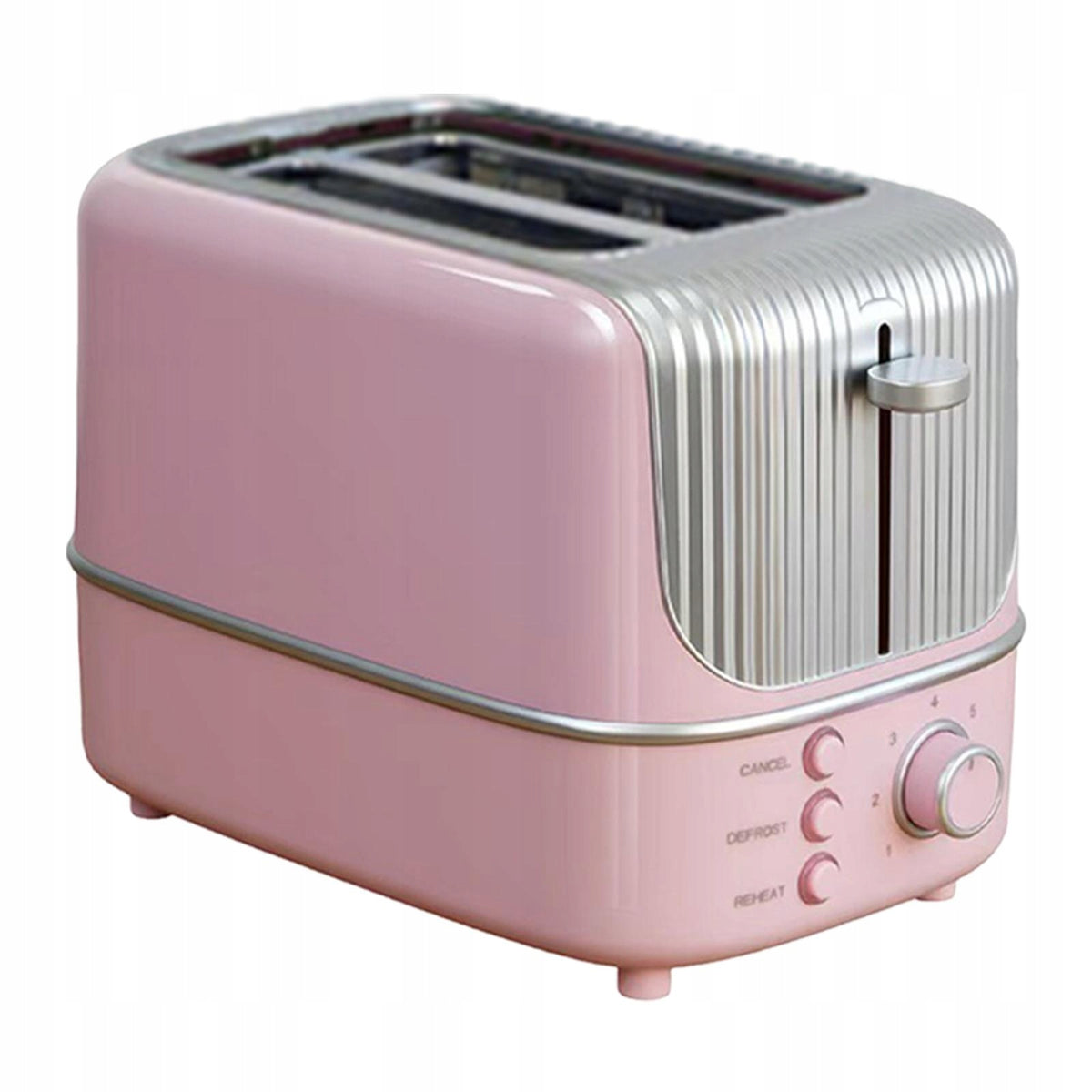 2 Slice Toaster, Compact Home Use Small Kitchen Appliance for Pink