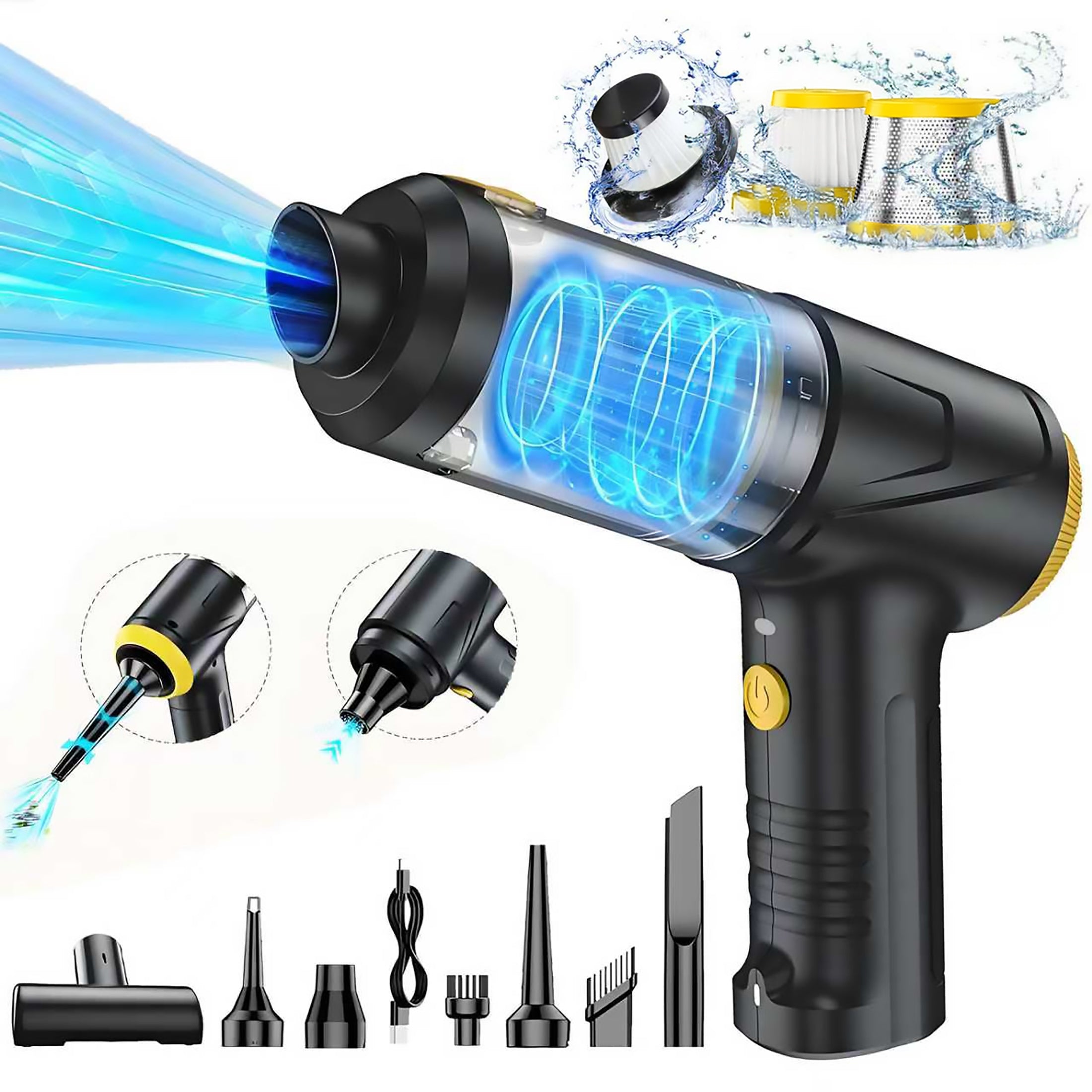 2-Speed Adjustable 4 in 1 Handheld Vacuum Cleaner for Car Home Office