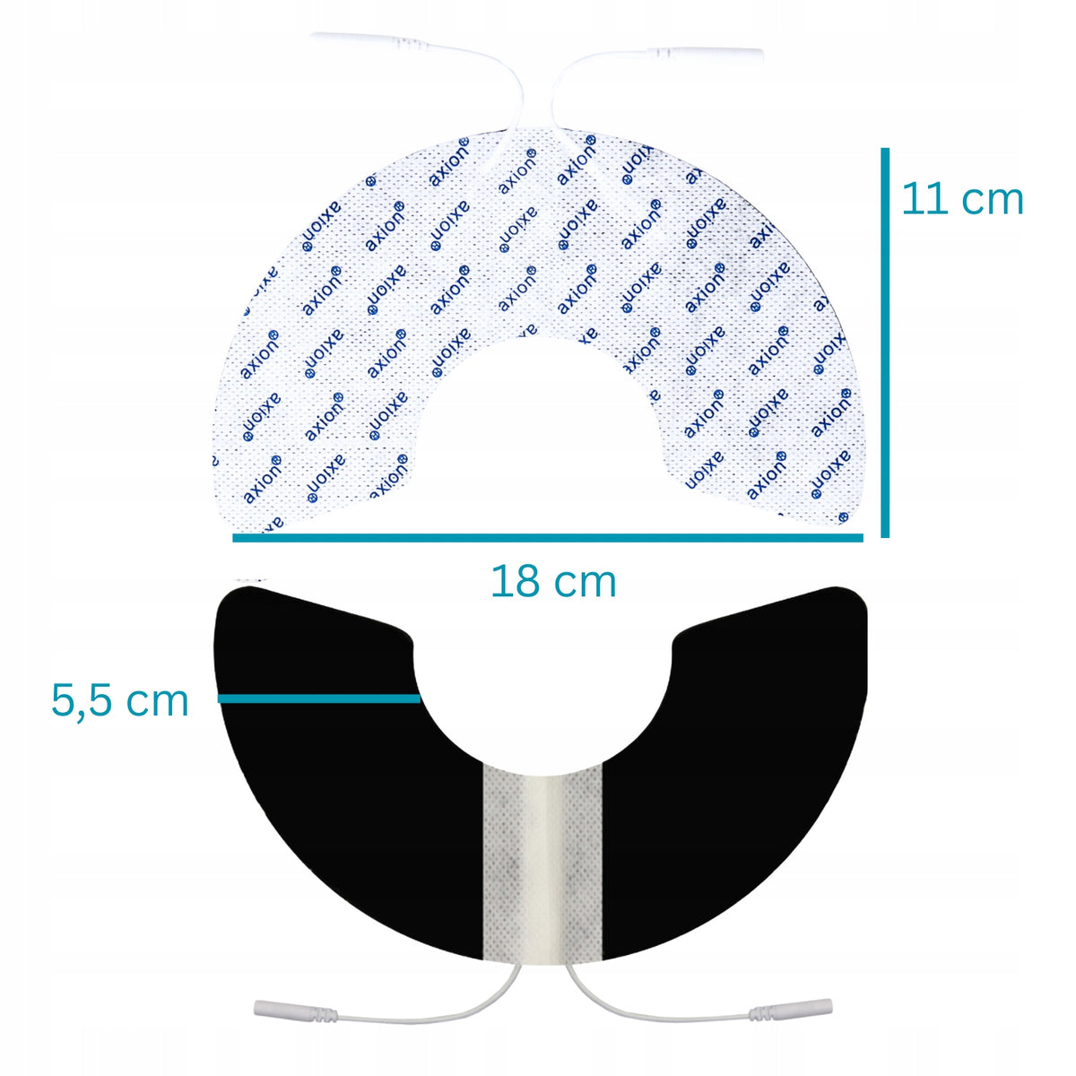 2 TENS gel electrodes for knee pain for electrostimulator pin 2mm axion Medical device yes