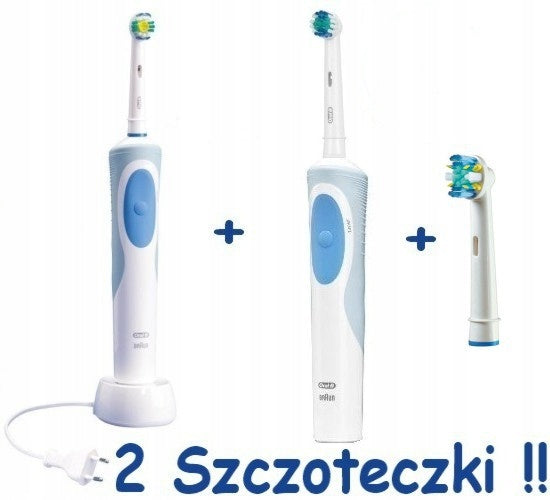2 TOOTHBRUSHES ORAL-B VITALITY 3D WHITE + 3 TIPS