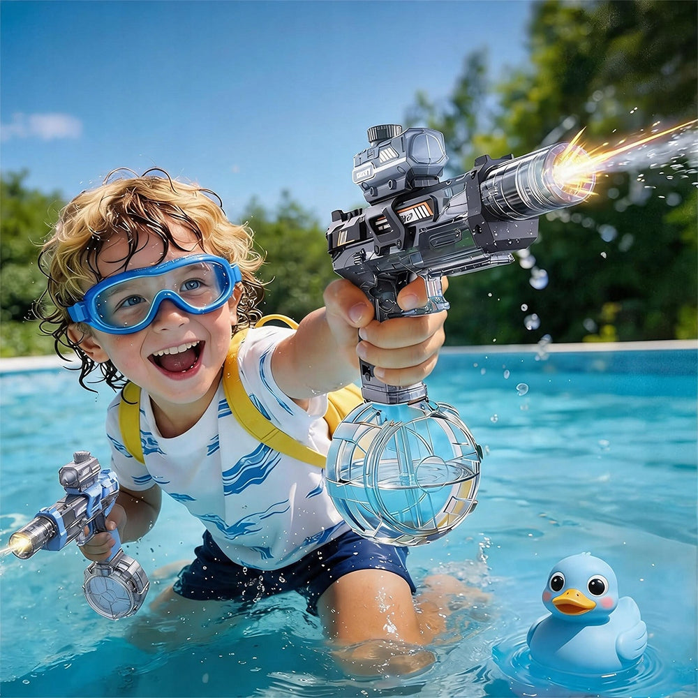 2 X Water Gun Electric Automatic Rifle Water Weapon Battery Manufacturer code BEDEE-WGUN-76-2SET