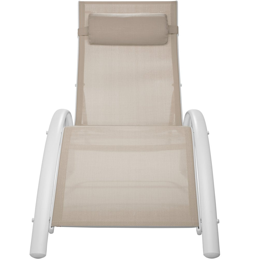 2 garden deck chairs made of aluminium, 5-stage Model 403065