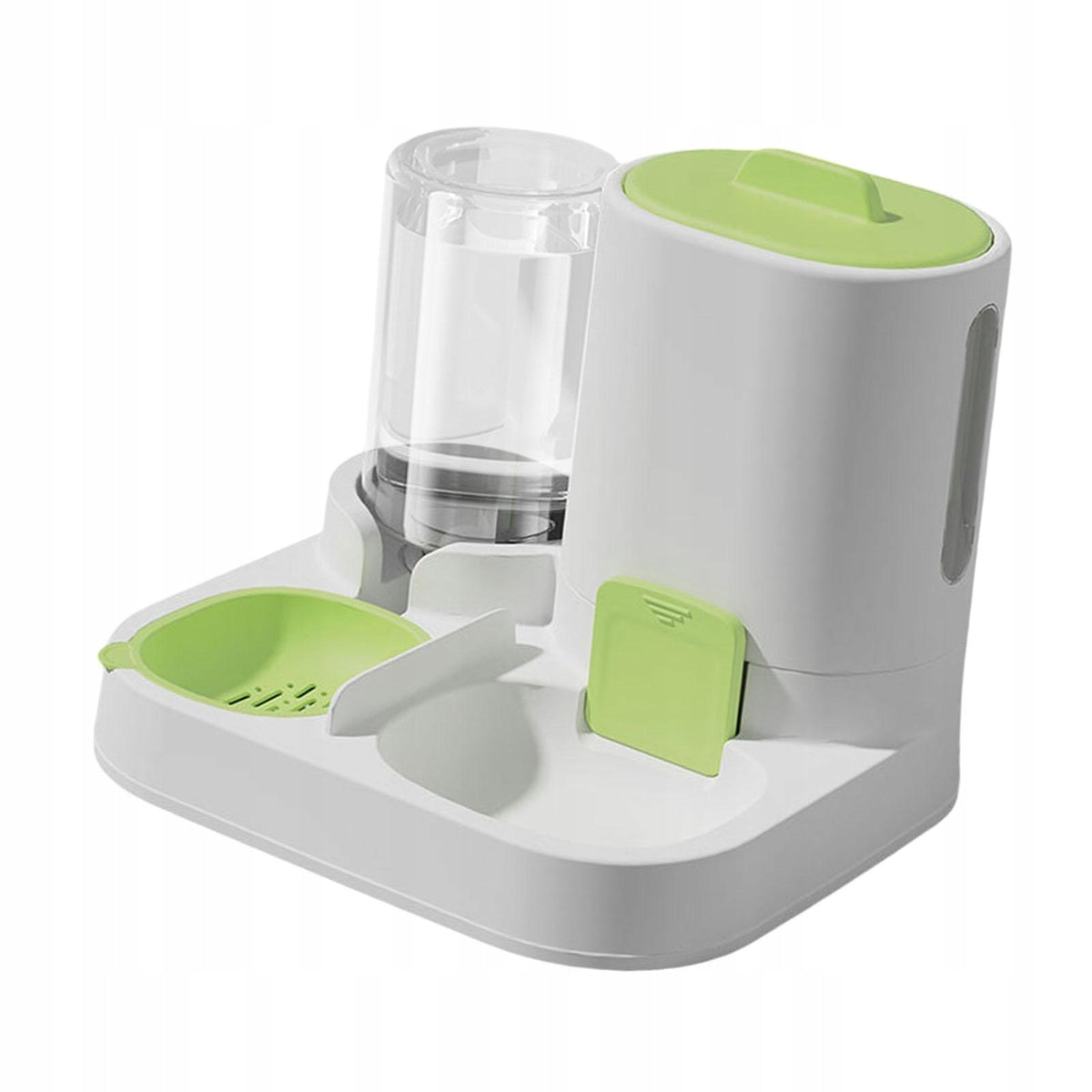 2 in 1 Automatic Pet Feeder Household Compact Detachable Cat Dog Green