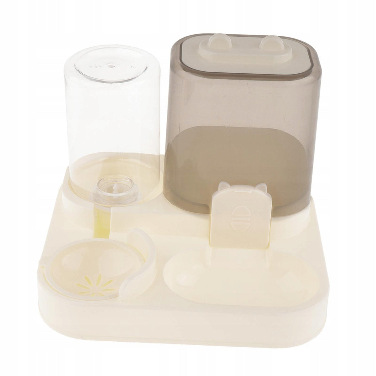 2 in 1 Automatic Pet Feeder Water Container for Small Animals Puppy Clear