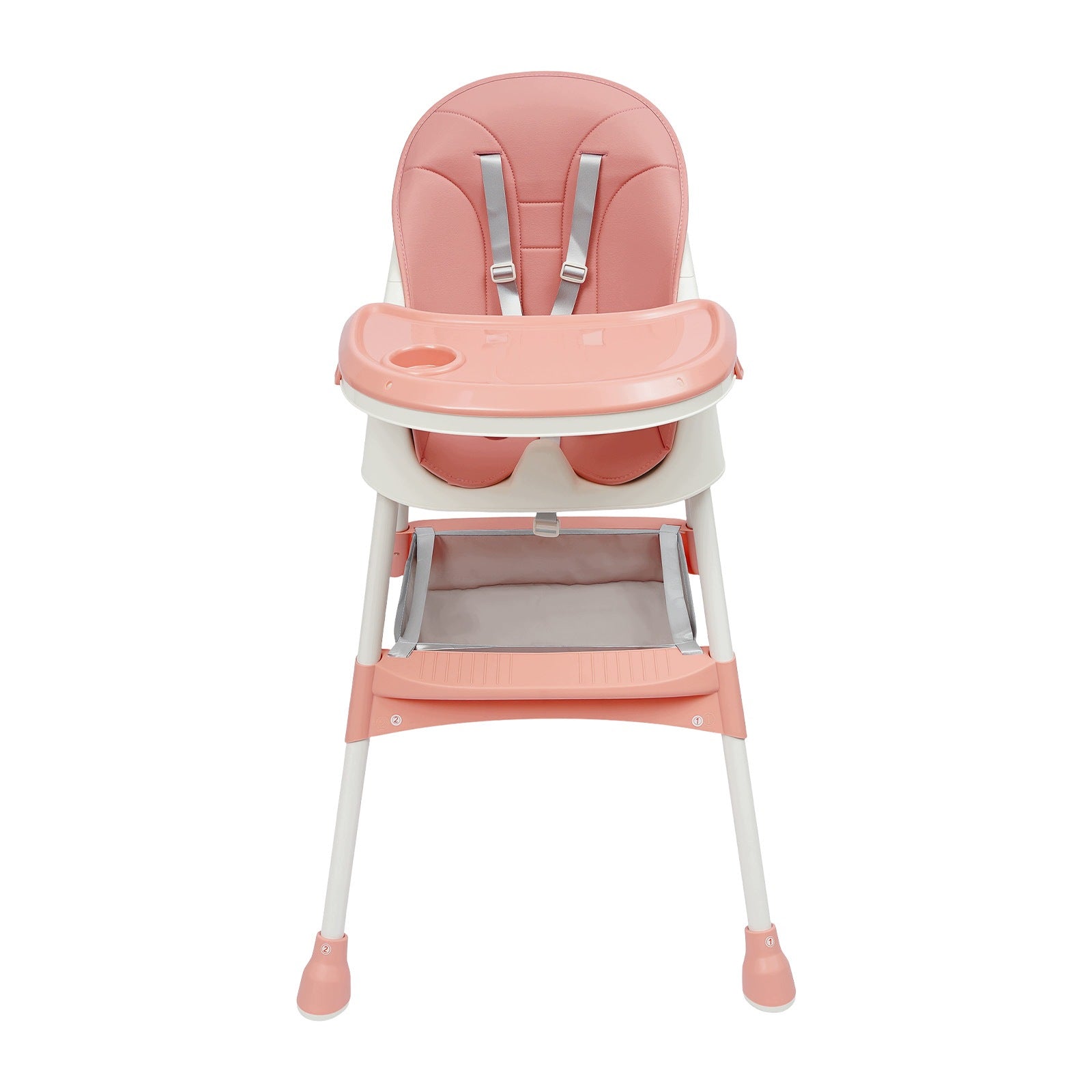2-in-1 Baby High Chair, Adjustable 5-Level Tray with Footrest For 6M-6Y Manufacturer code wtwrgs312
