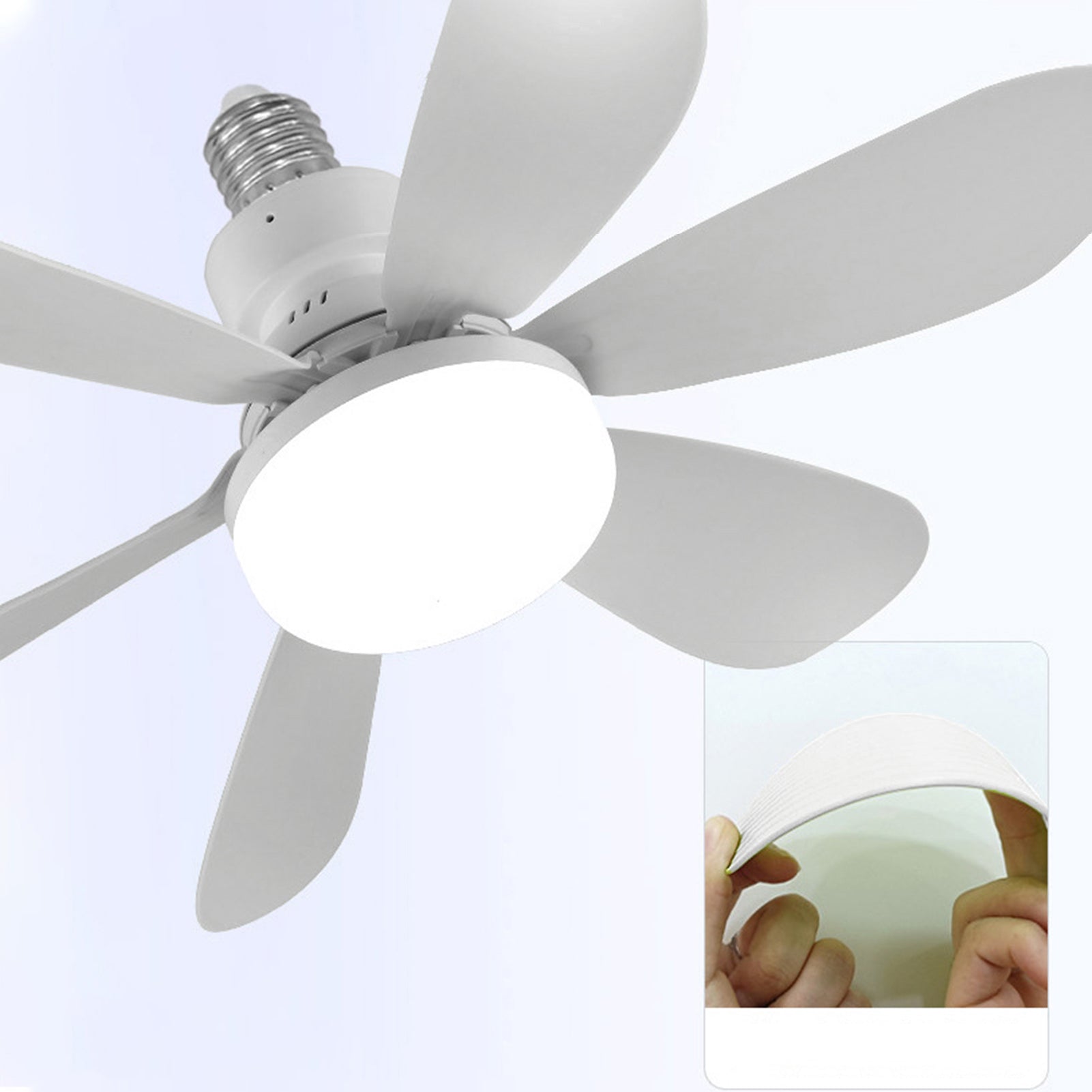 2-in-1 Ceiling Fan with Remote Control Dominant color white