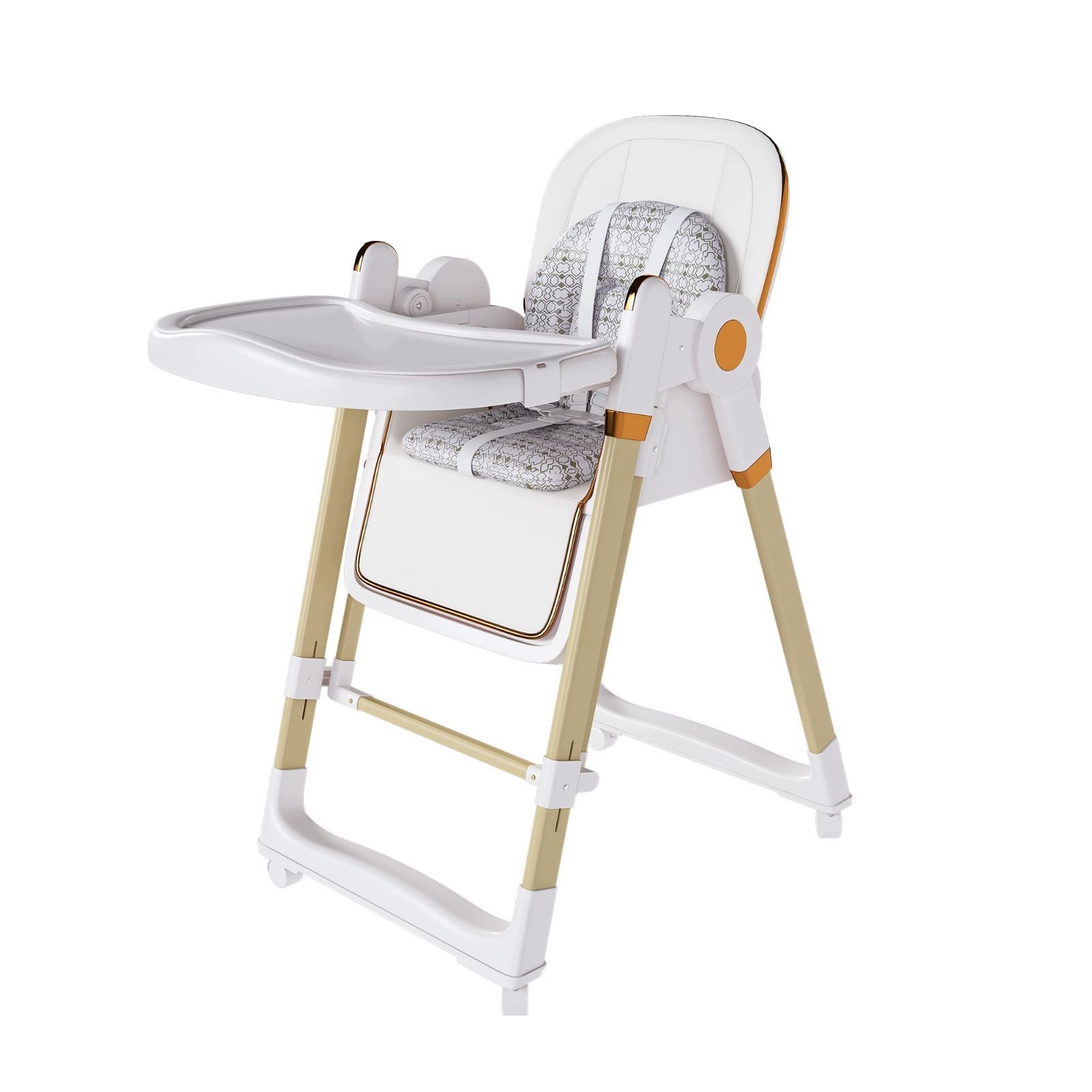2-in-1 Children's Highchair with Rocking Function White