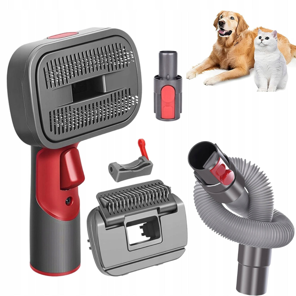 2-in-1 Dog Hair Brush with Self-Cleaning Function - Gentle