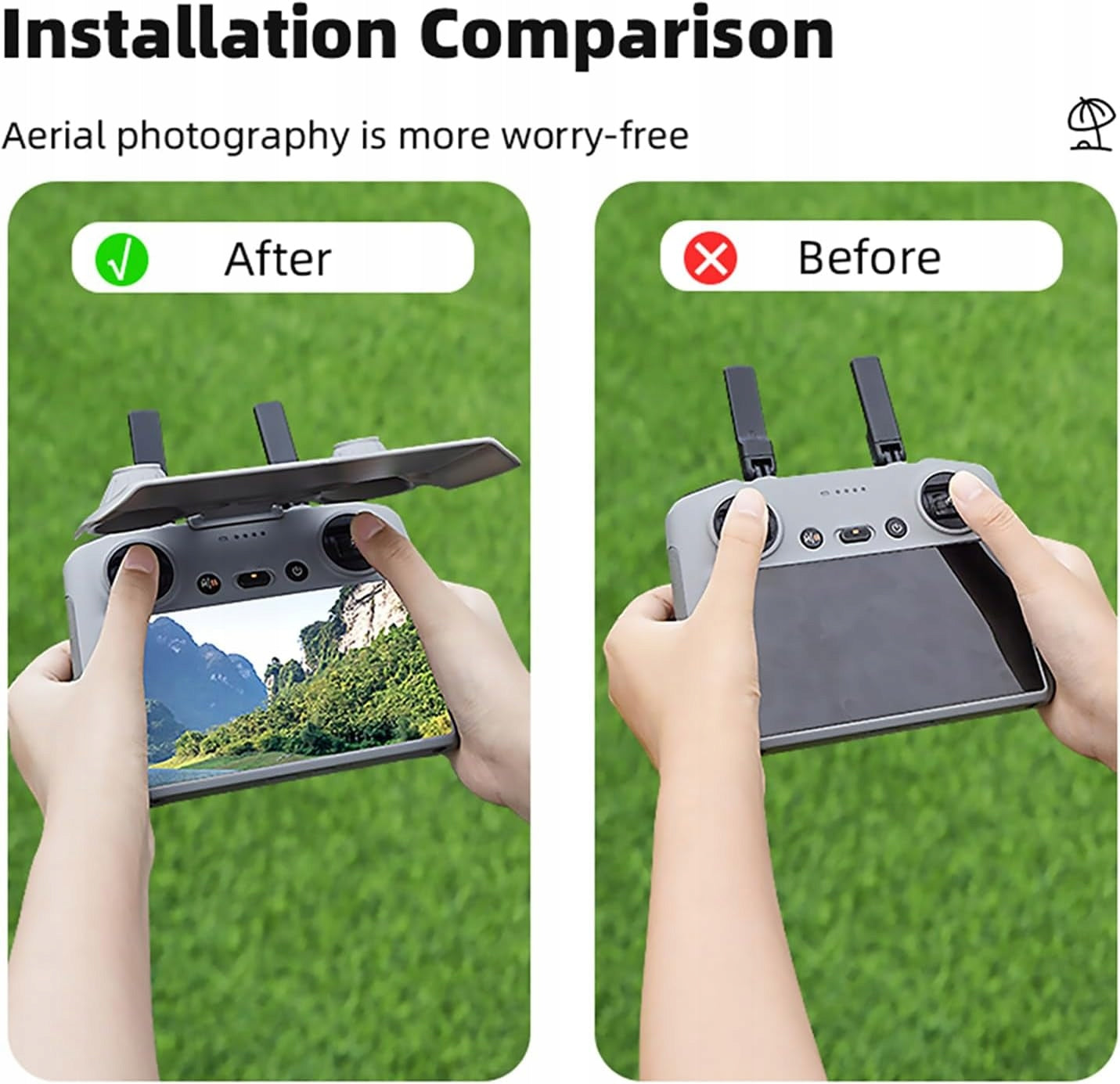 2 in 1 Drone Controller Protector Sun Hood Cover, for DJI RC 2 Mini 4 pro Model gg-61