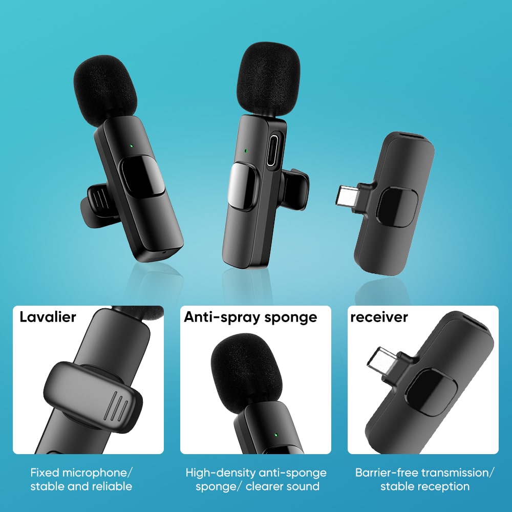 2-in-1 TYPE-C APEXEL microphone (APL-MIC005C) Manufacturer code 008677