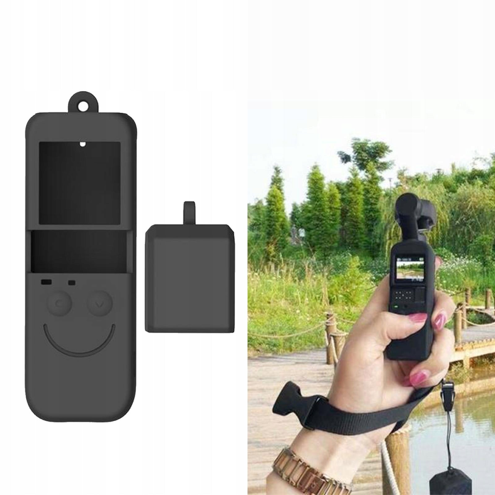 2 in1 Soft Silicone Lanyard Camera Protective for DJI Pocket 2 Handheld Model generacji osłona kierownicy przełącznik pc 12 xs