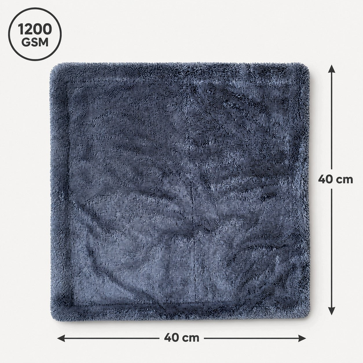 2 ks Mikrovláknový uterák na auto 40x40 cm 1200 GSM bez šmúh Packaging status original