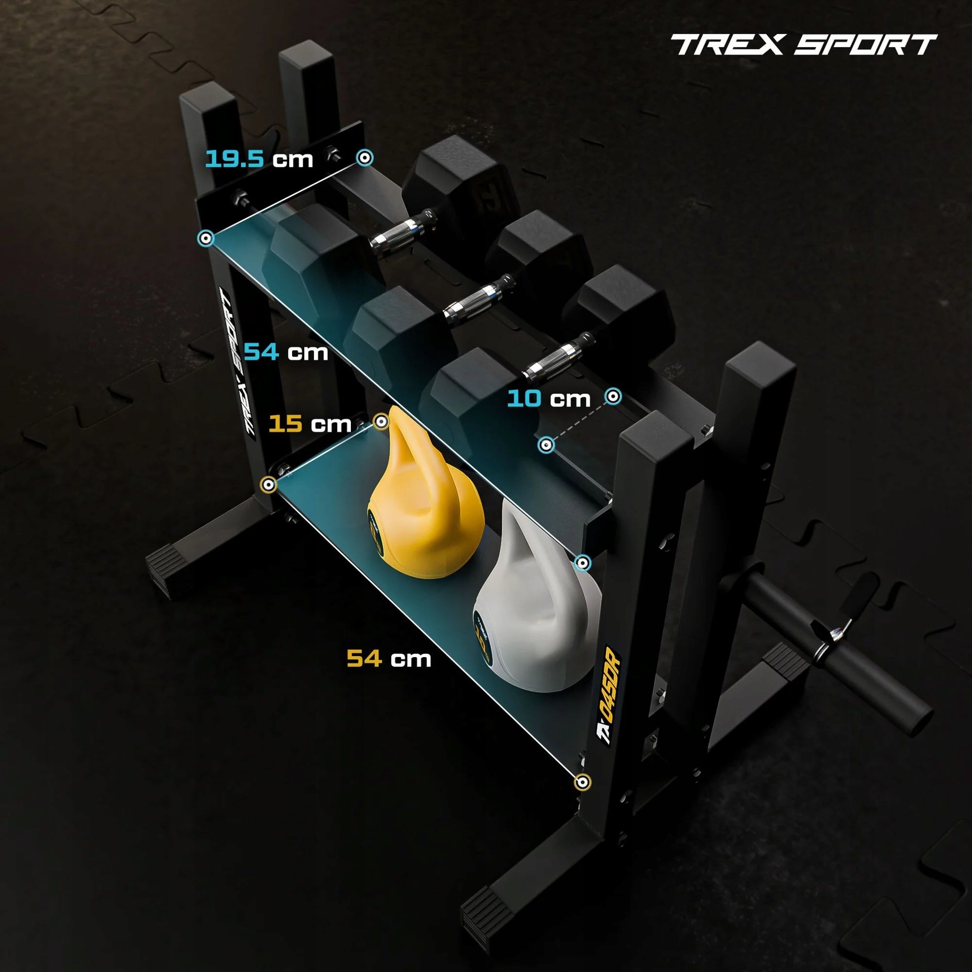 2-level dumbbell rack for heavy duty plates strong 320 kg Trex Sport Manufacturer code TX-045DR