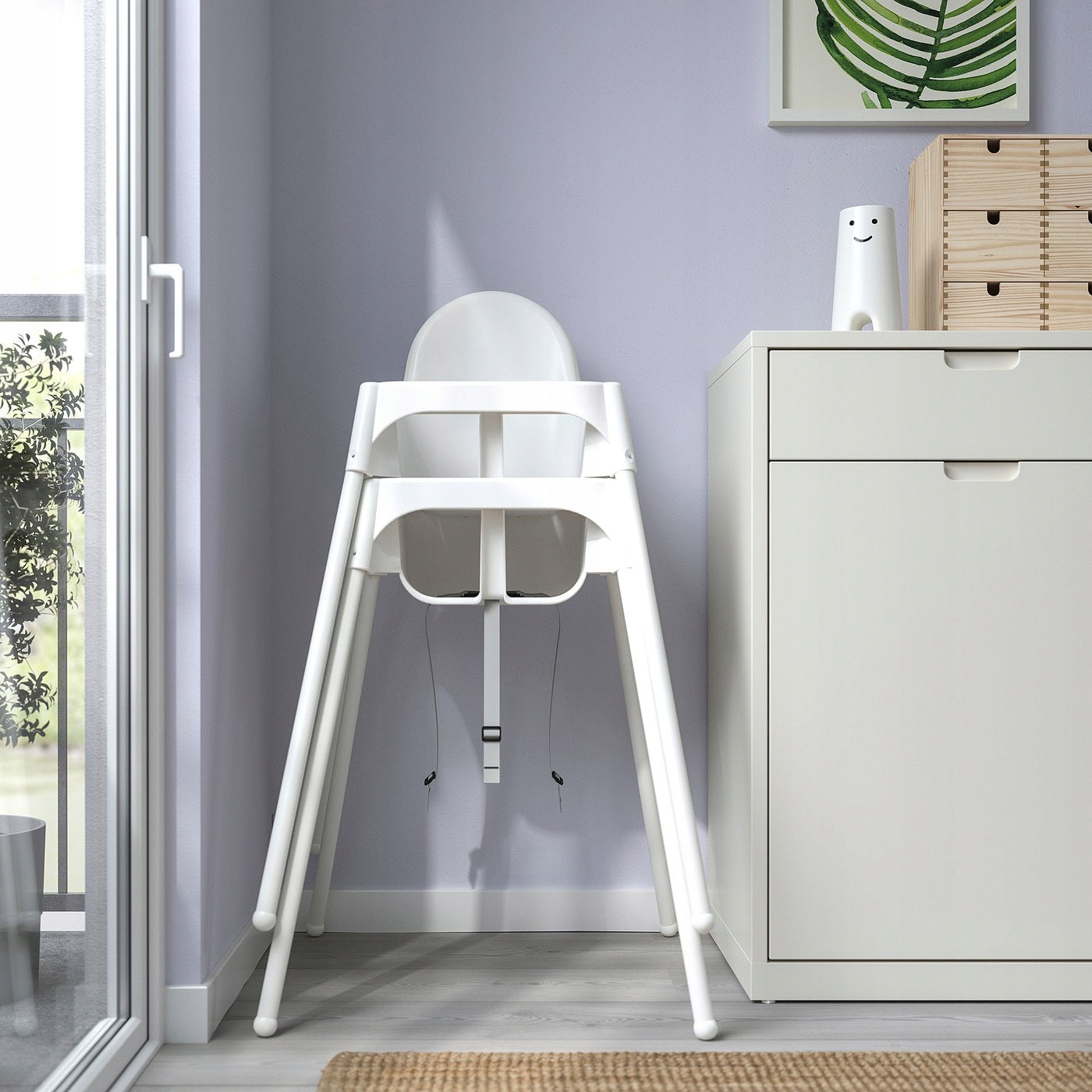 2 pcs ANTILOP Highchair - white/white Brand IKEA