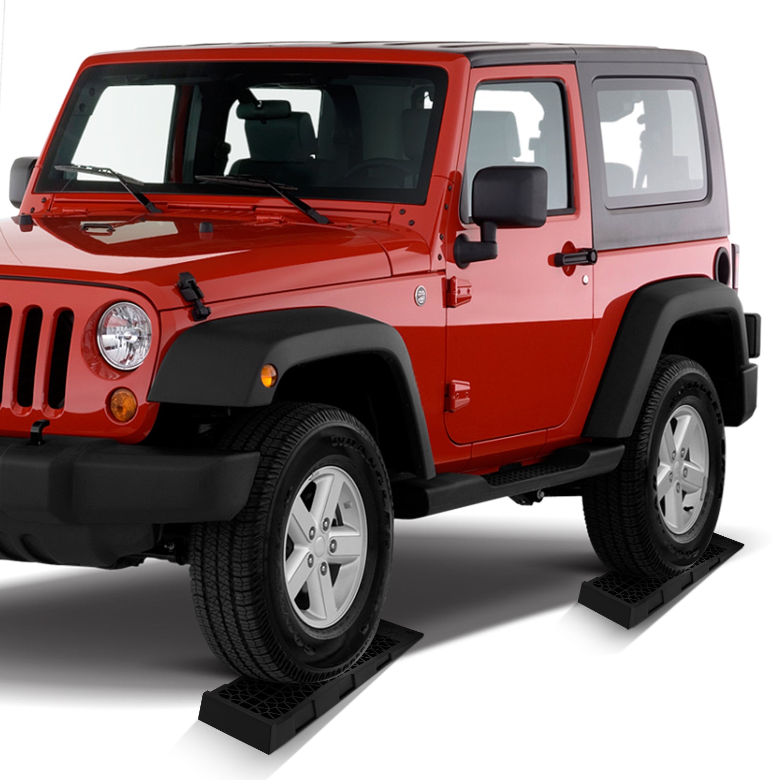 2 pcs Workshop Car Ramps,3T automotive plastic ramp