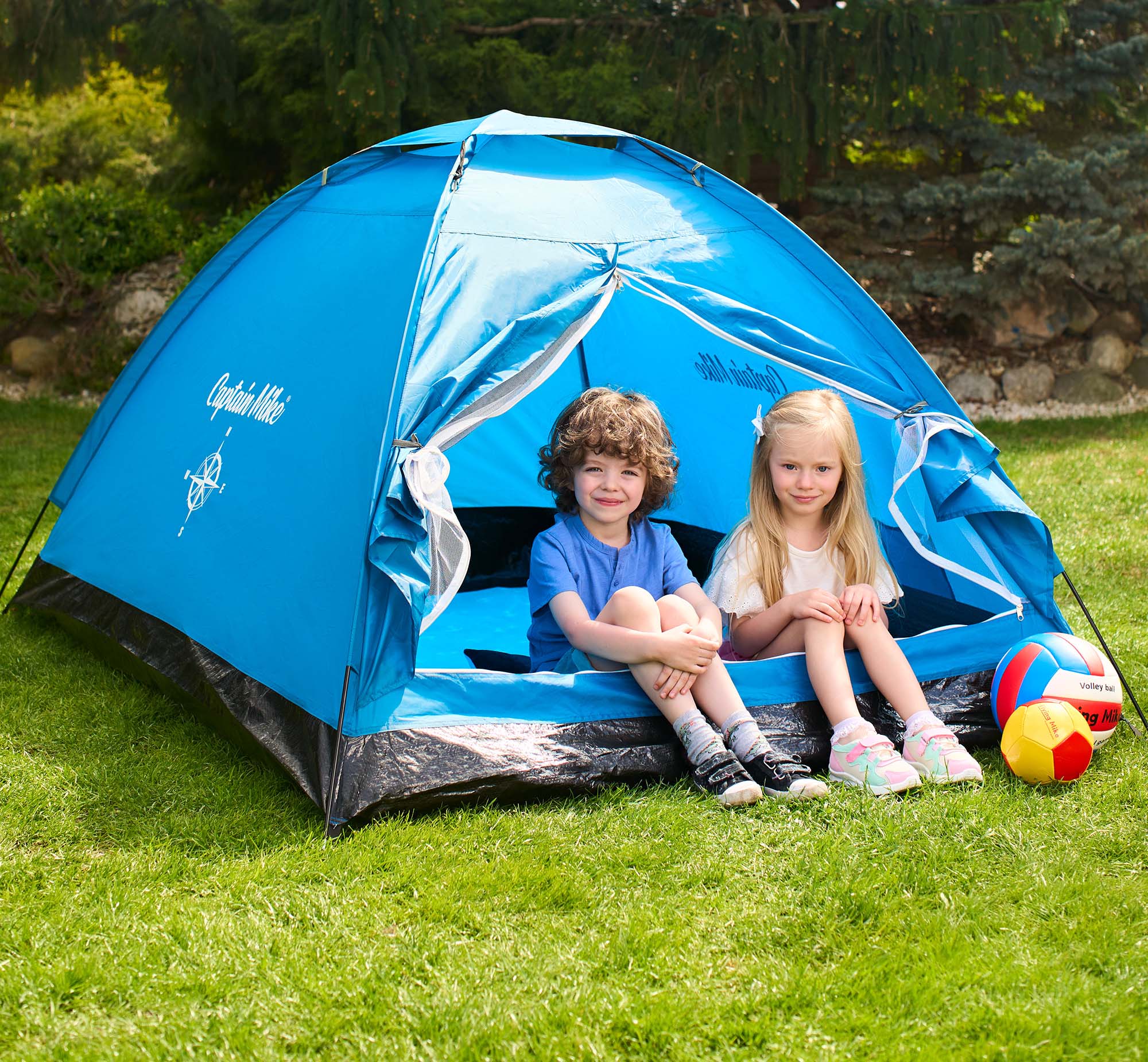 2-person camping tent 200x140x100 cm UPF50+ Captain Mike Number of people 2