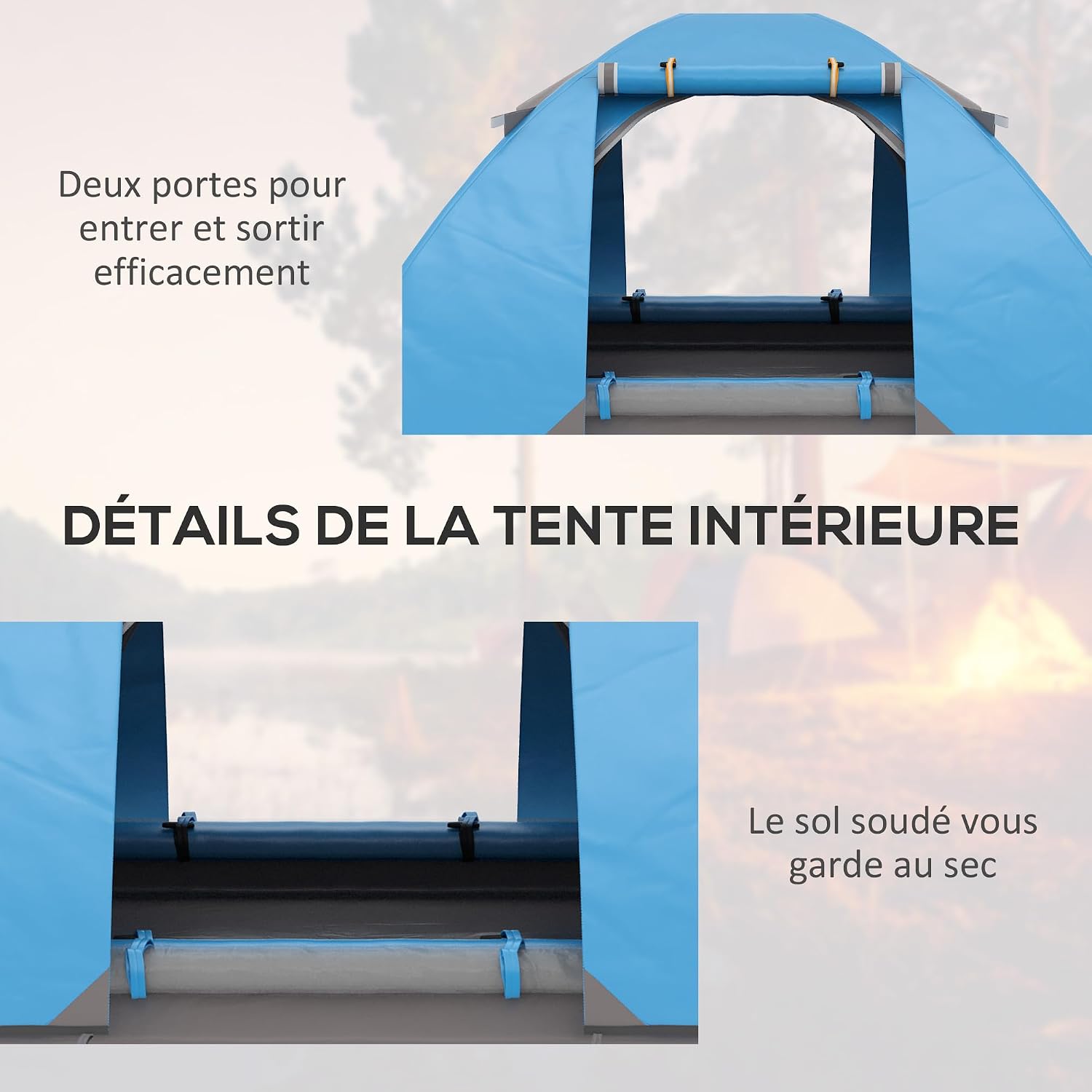 2 person camping tent 268 x 214 x 103 cm blue Manufacturer code A20-297V00BU