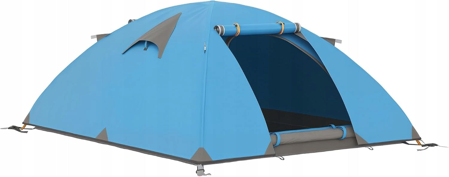 2 person camping tent 268 x 214 x 103 cm blue