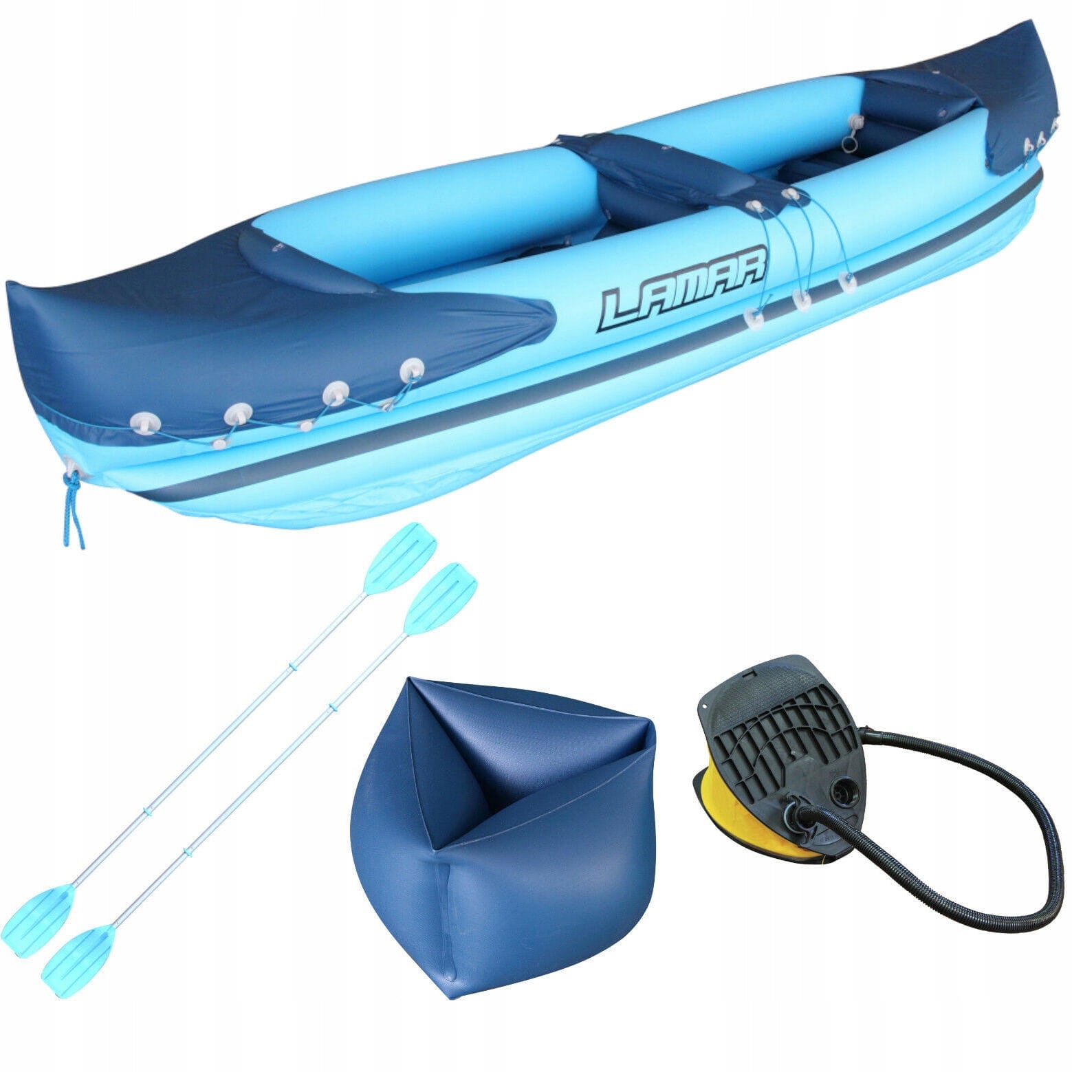 2-person inflatable kayak made of PVC + akcesoria