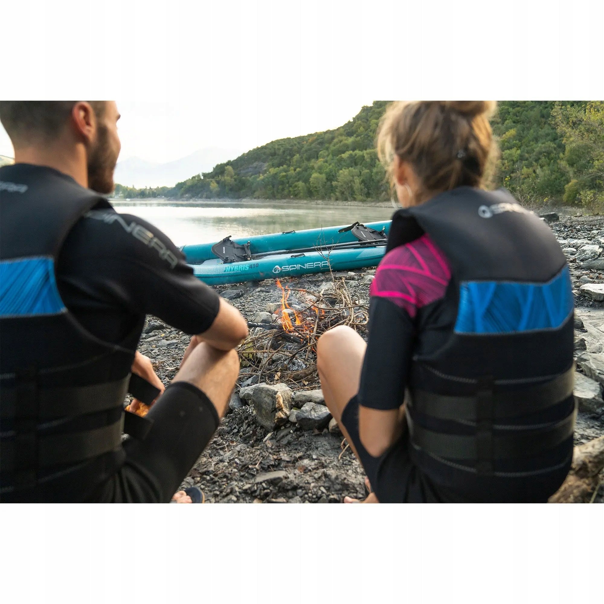 2-person pumped kayak SPINERA Hybris 410 teal/white/grey Length 410 cm
