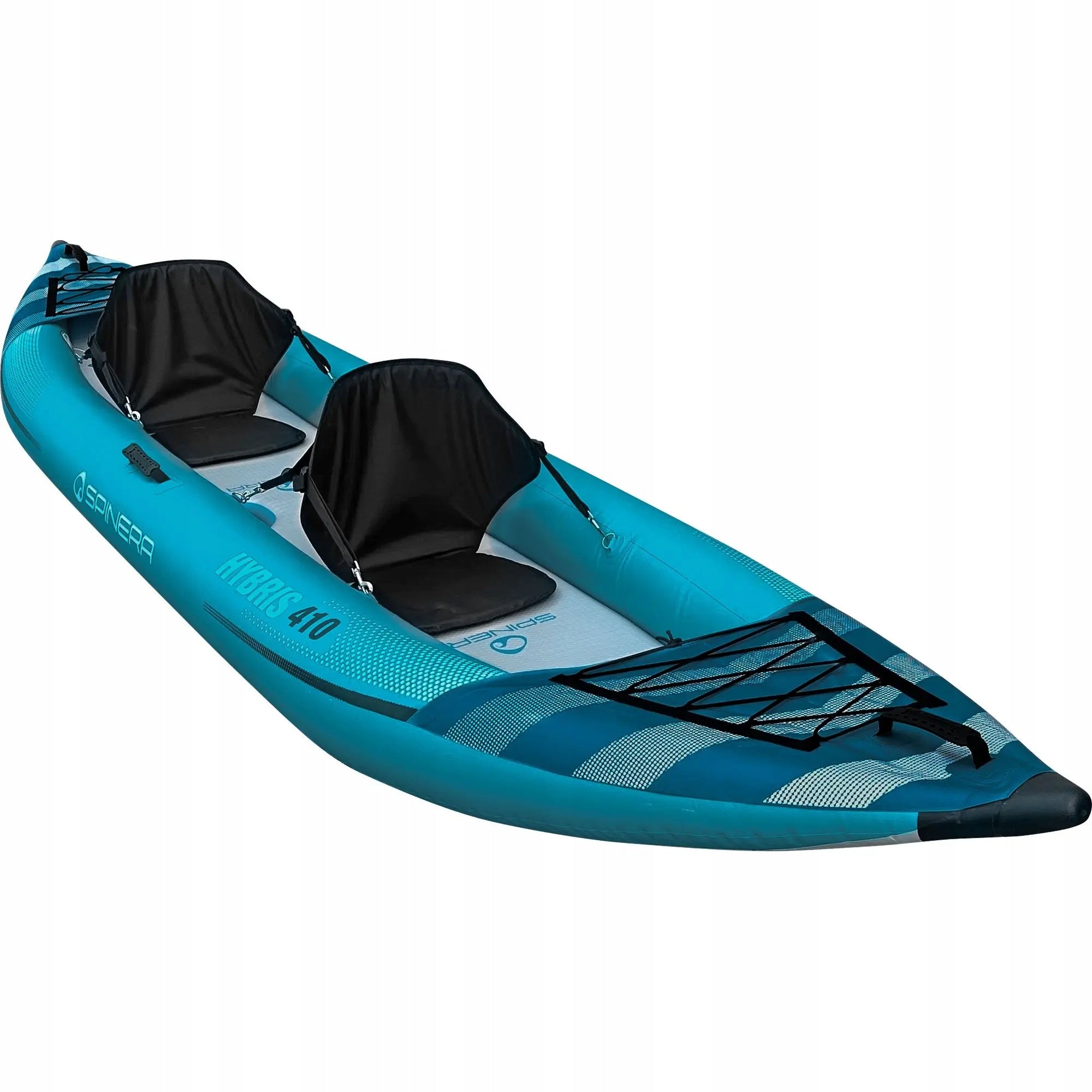 2-person pumped kayak SPINERA Hybris 410 teal/white/grey Material pneumatic